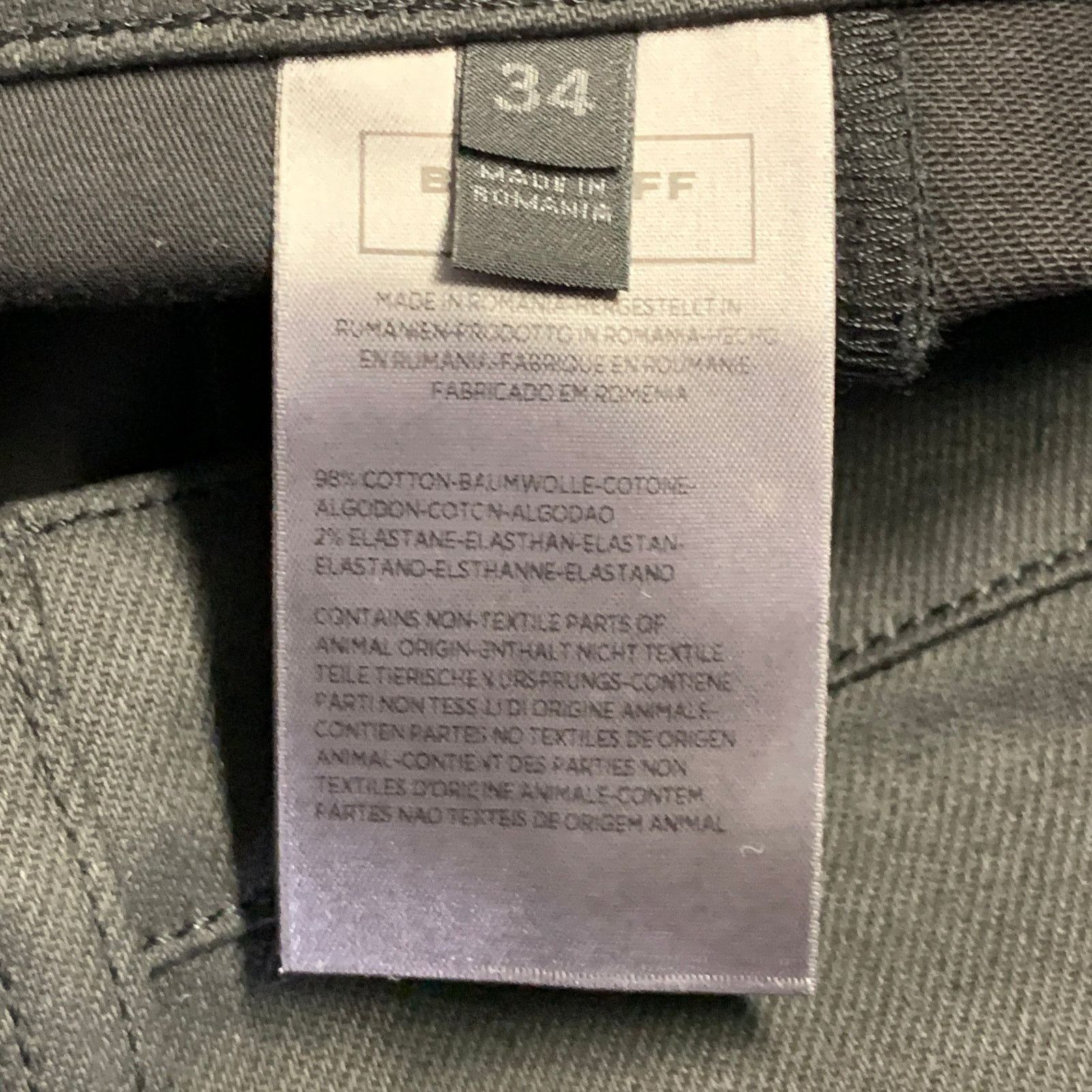 Belstaff BELSTAFF Black Twill Cotton Straight Zip Fly Biker Jeans Size US 34 / EU 50 - 8 Thumbnail