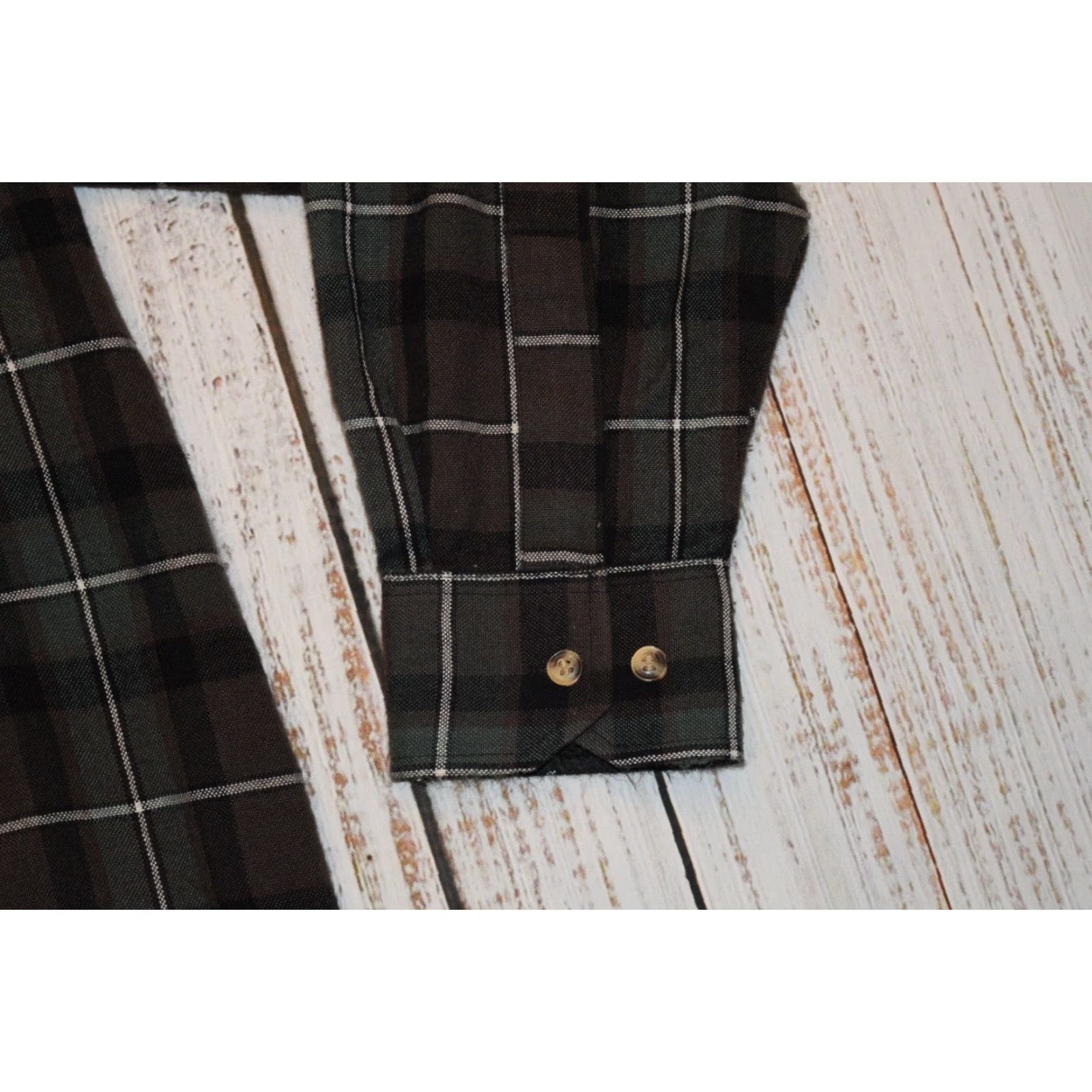 Vintage VINTAGE Northwest Blue Acrylic Shirt Mens M Long Sleeve Green Plaid Button-Up Casual Size US M / EU 48-50 / 2 - 2 Thumbnail