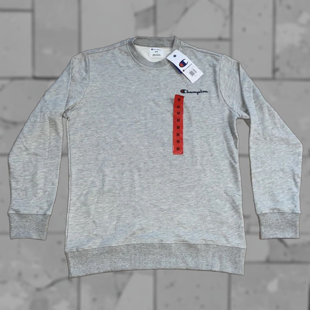 Champion Champion Gray Crew Neck Sweatshirt NWT Adult Medium French Terry Mens Size US M / EU 48-50 / 2 - 1 Thumbnail
