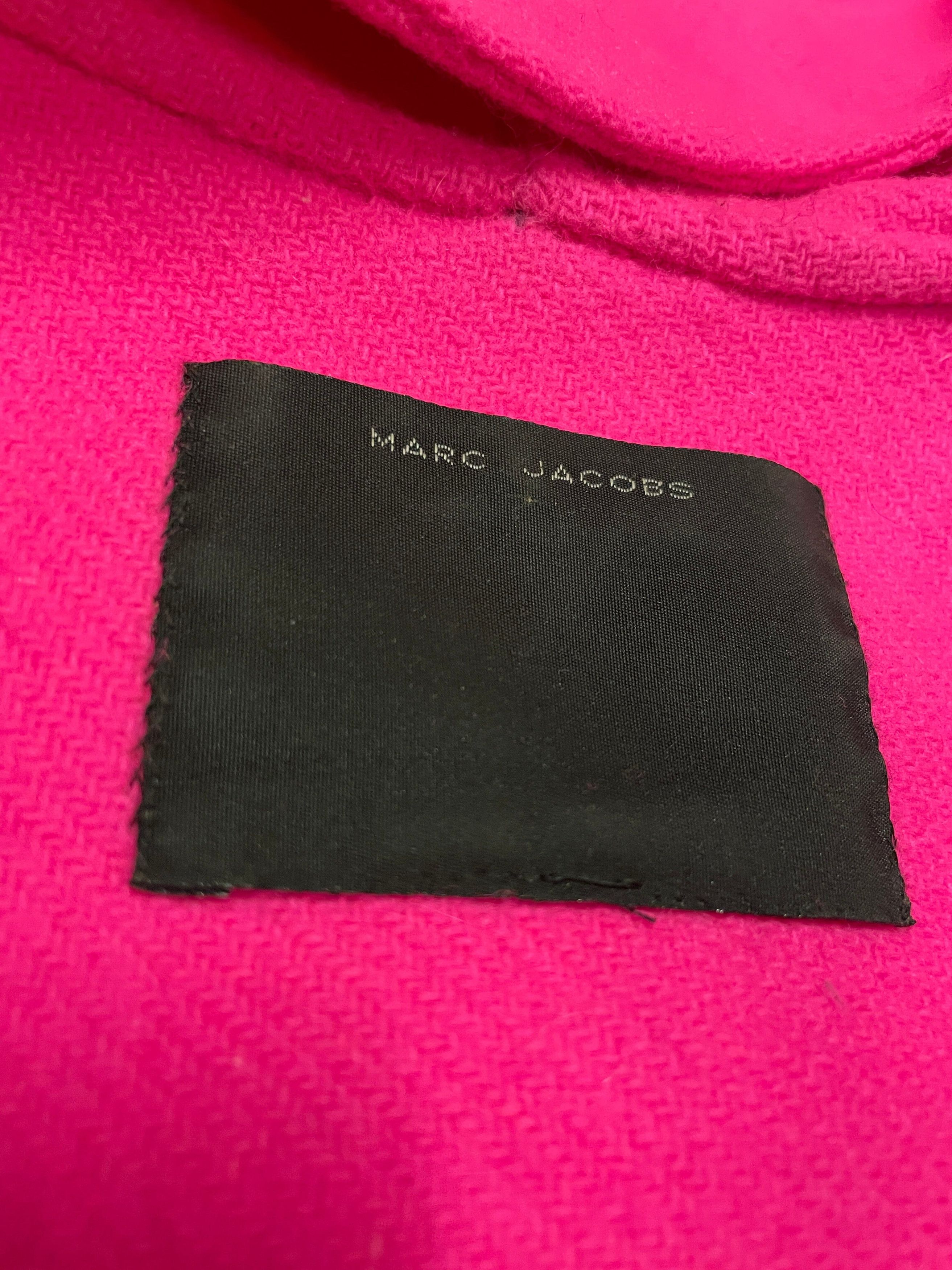 Marc Jacobs Fall 2009 Marc Jacobs Hot Pink Hooded Wool Coat Size S Size S / US 4 / IT 40 - 7 Thumbnail