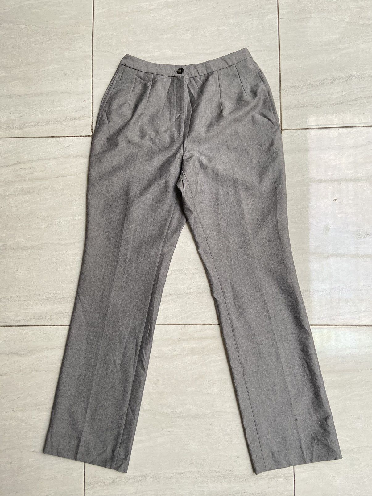 Dries Van Noten DRIES VAN NOTEN Grey Long Pants Size US 26 / EU 42 - 1 Thumbnail