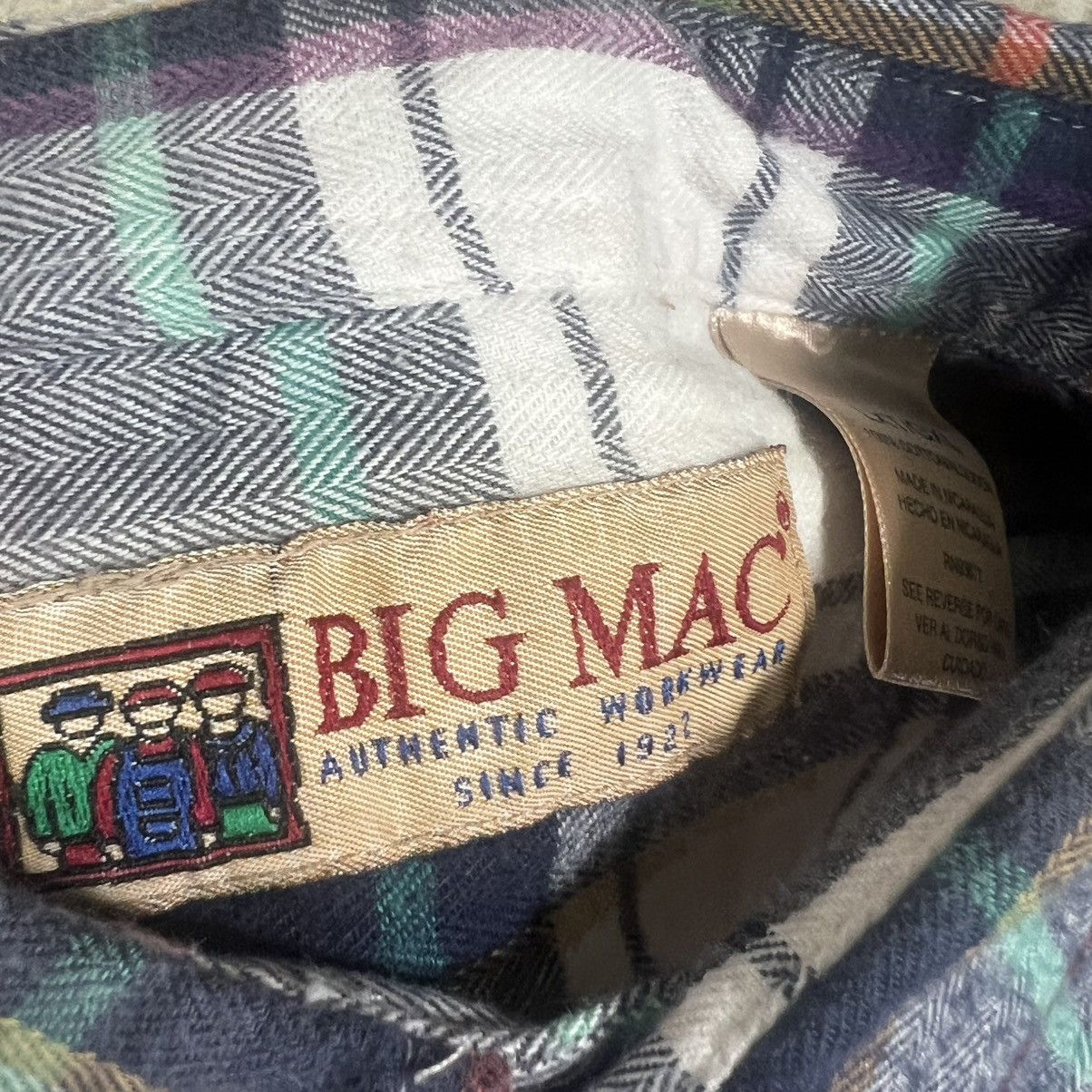 Big Mac Vtg BIG MAC Plaid Flannel Shirt Men XLT Button Down Workwear Size US XL / EU 56 / 4 - 3 Thumbnail