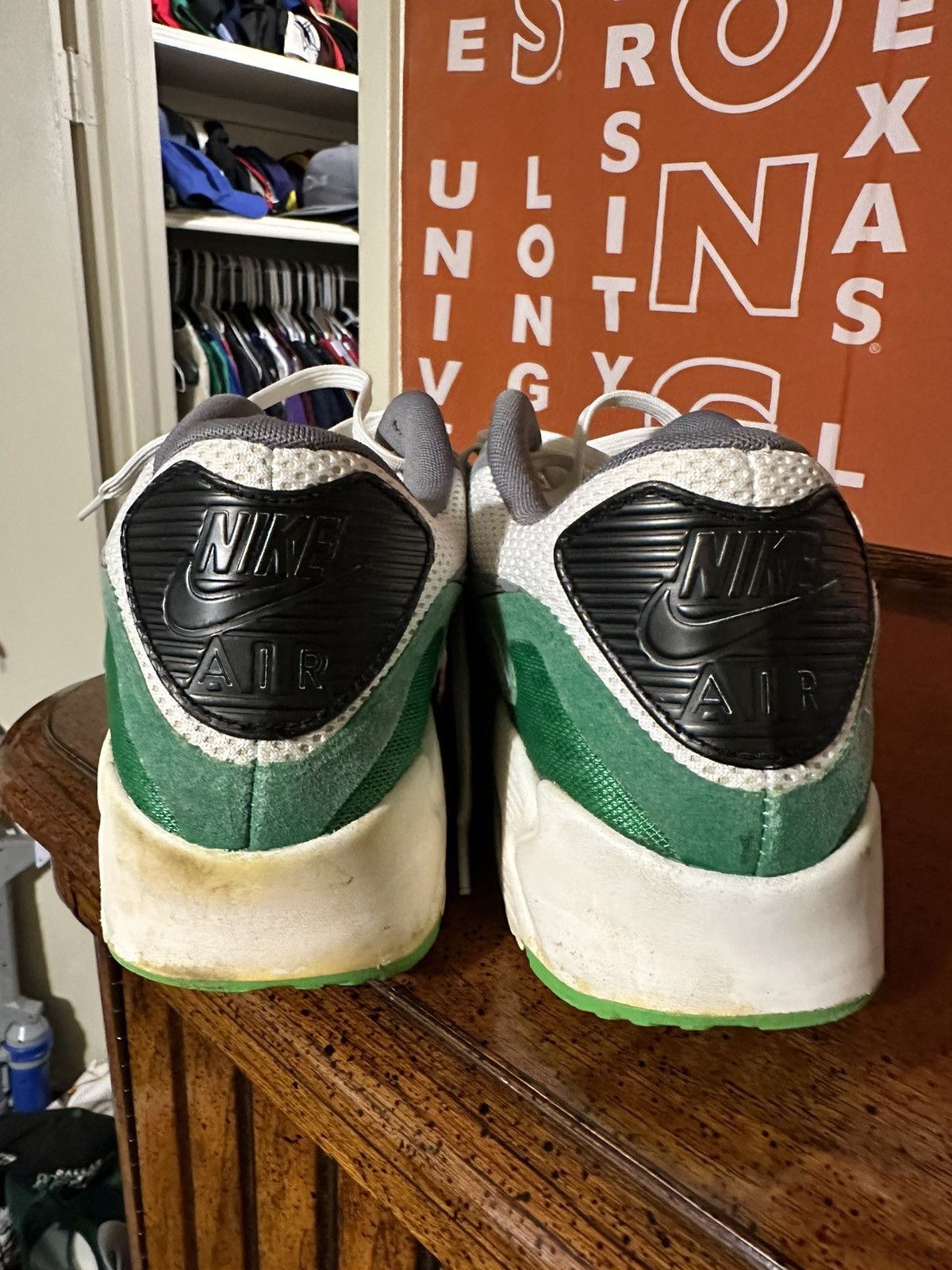 Nike × Vintage Vintage Nike air max 90 BR “white pine green” 00s size 12.5 Size US 12.5 / EU 45-46 - 5 Thumbnail