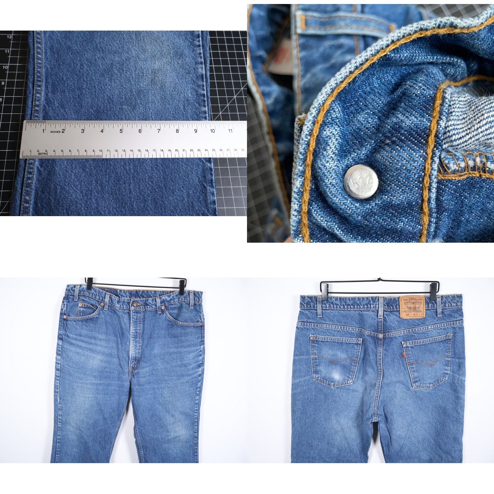 Levi's VINTAGE Levi's 517 Jeans Men Bootcut 1994 38 x 29 Blue Orange Tab VTG 90s Size US 38 / EU 54 - 9 Thumbnail