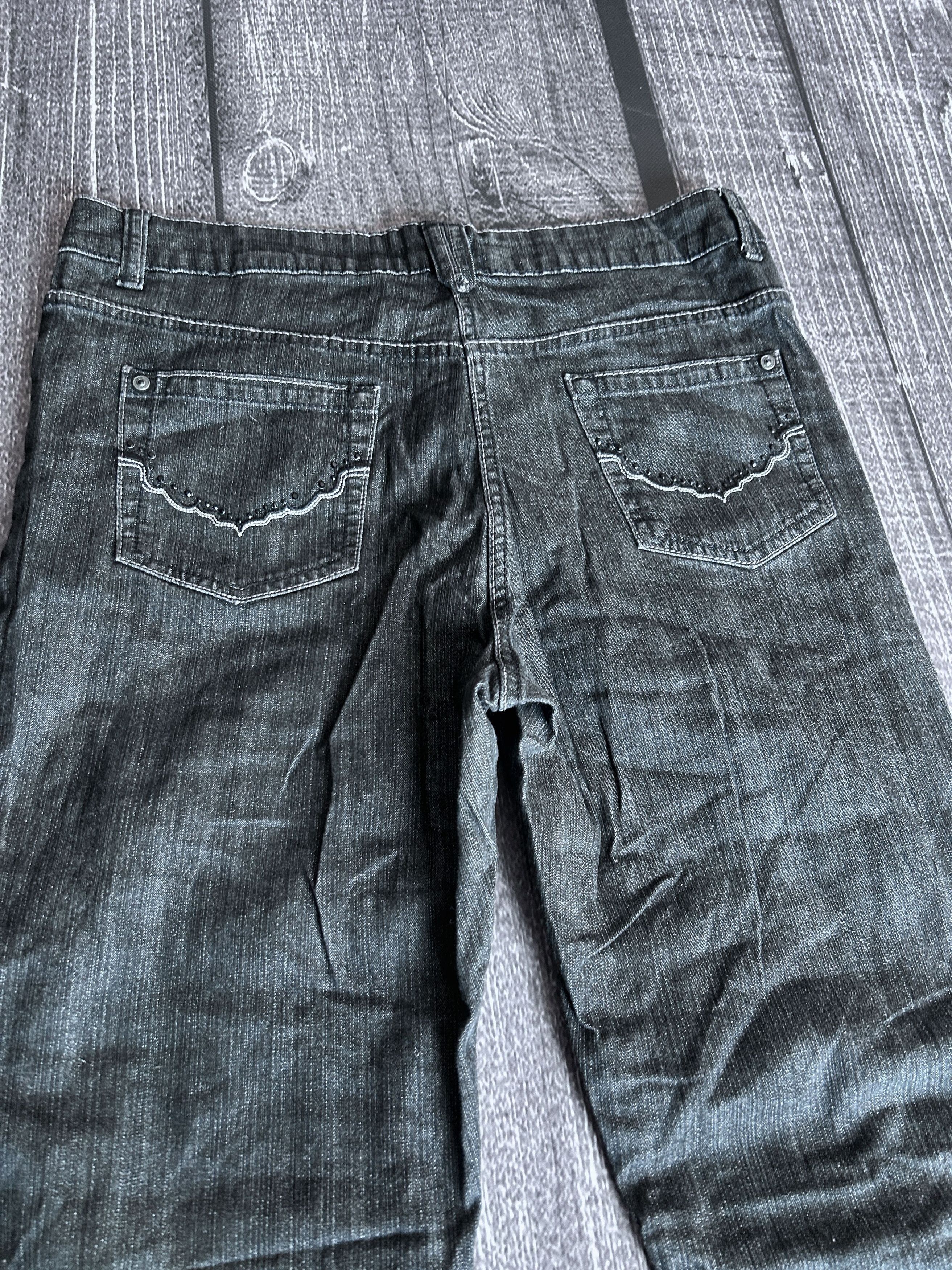 Vintage Black Wide Leg Denim Jeans Minimal Baggy Streetwear Fit Size US 32 / EU 48 - 6 Thumbnail