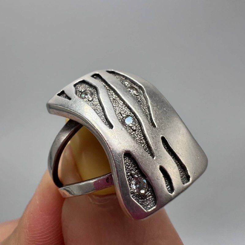 Vintage Vintage Sterling Silver 925 Women's Ring Modernist Size 9 Size ONE SIZE - 2 Thumbnail