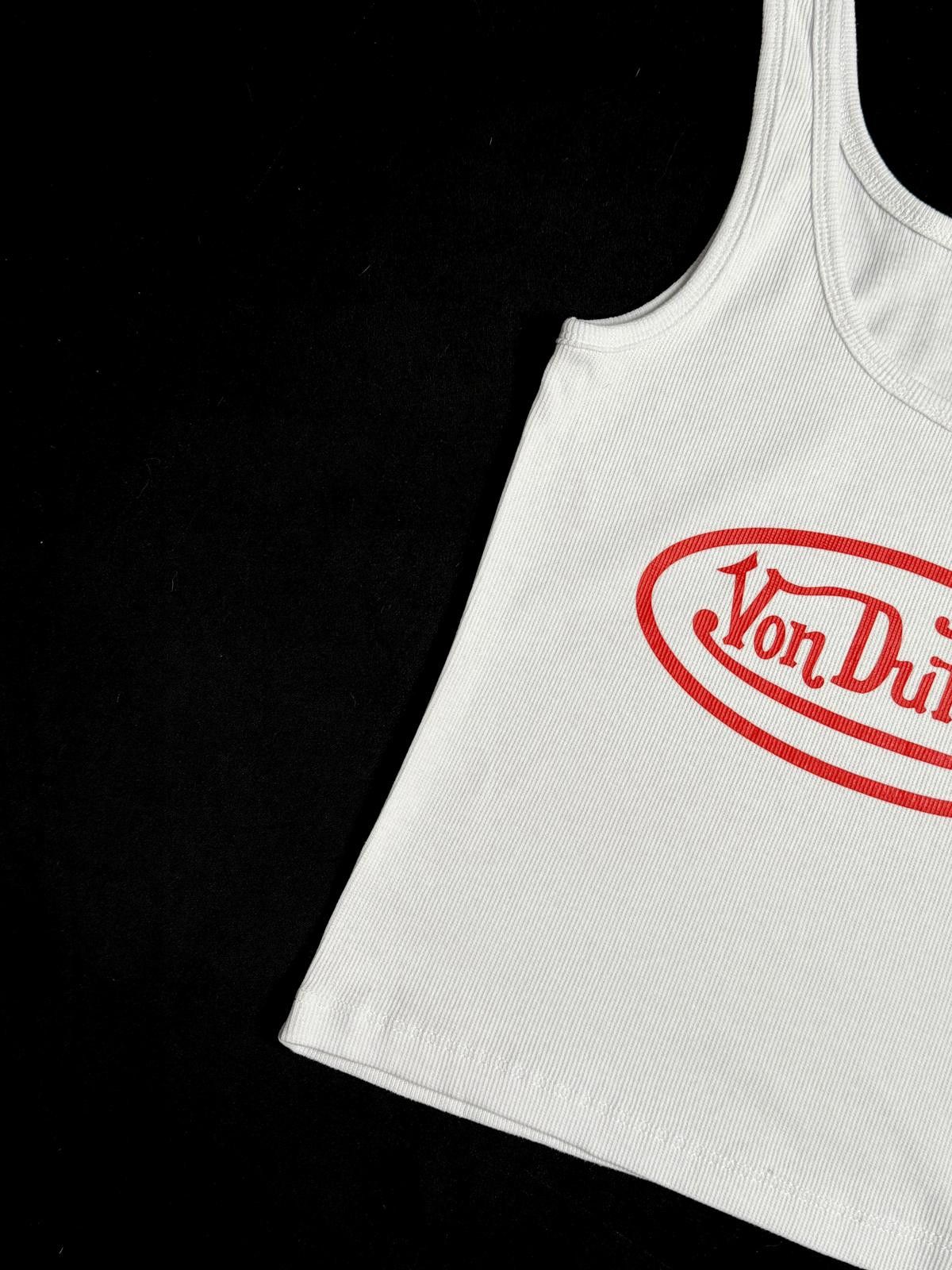 Von Dutch Y2k Von Dutch Classic Cropped White Tank Top M Size M / US 6-8 / IT 42-44 - 2 Thumbnail