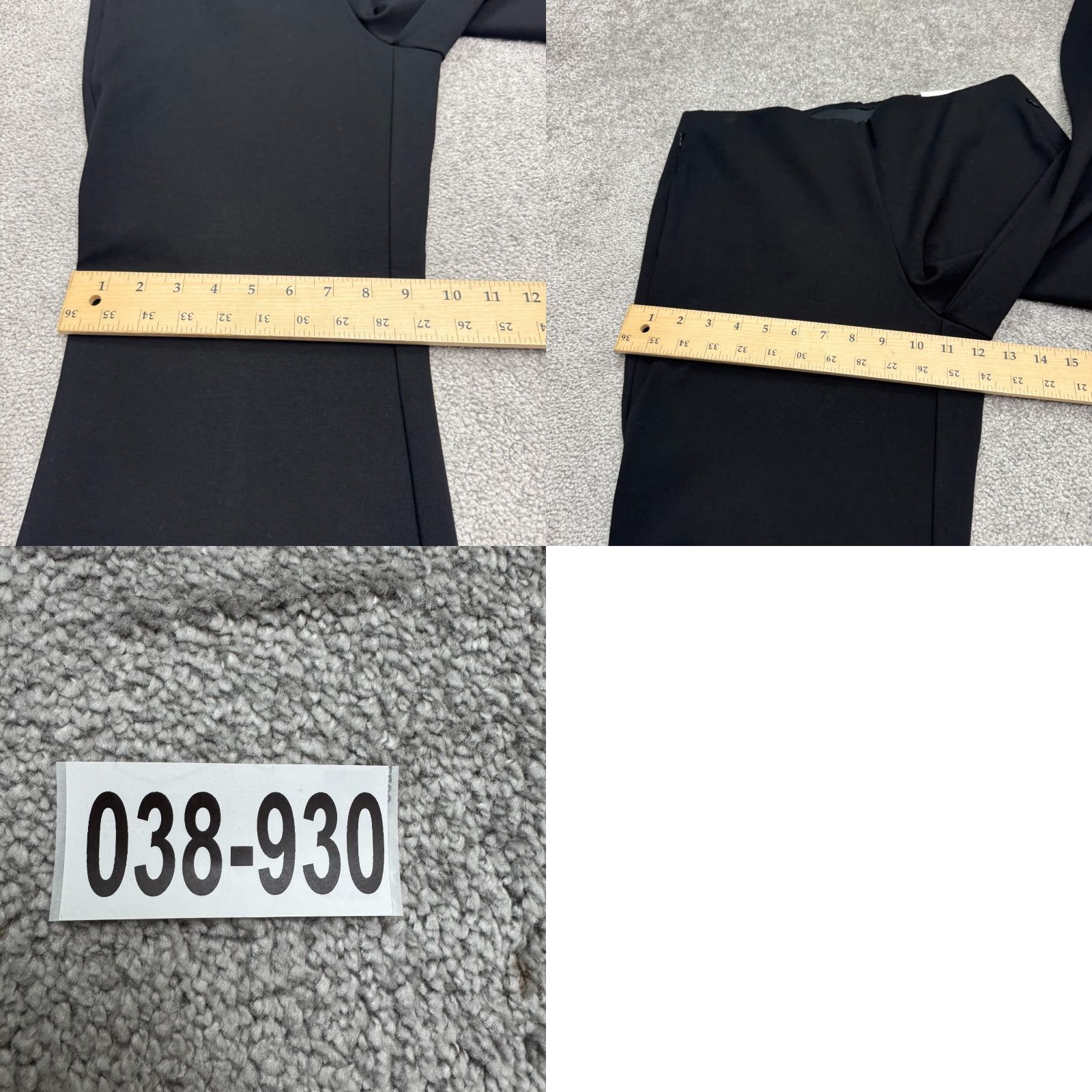 Vintage Chico's Dress Pants Flared Black 12 Regular Women's 2R 12R Slimming High Rise Inseam 25 in Rayon Flat Front Knitted Logo NWD Vintage No Size 34" / US 12 / IT 48 - 10 Thumbnail