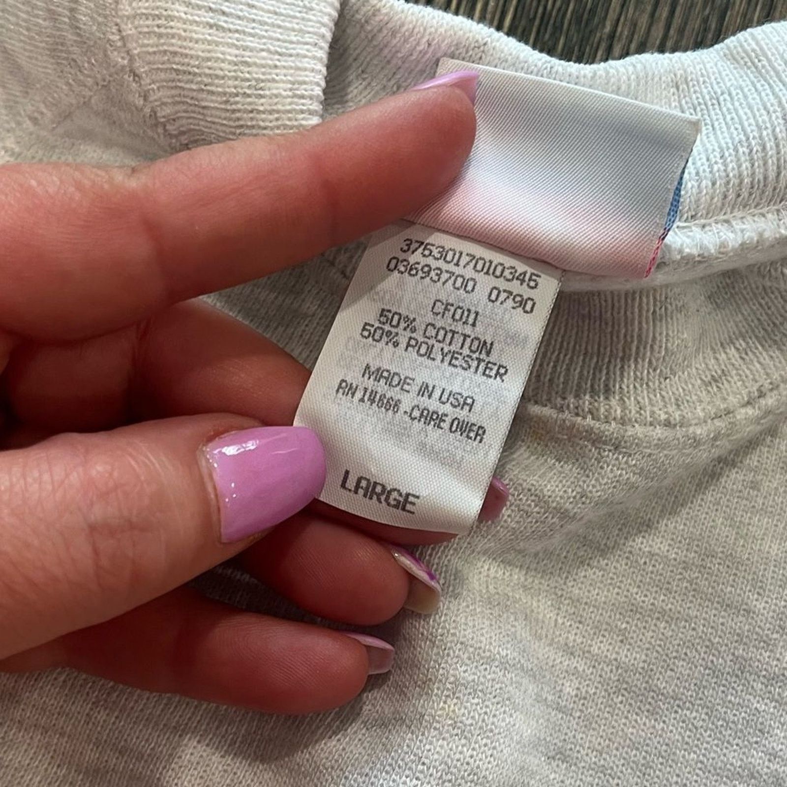 Wrangler NWT Vintage Lady Wrangler Sweats Light Gray Sweatshirt Siz L Size L / US 10 / IT 46 - 7 Thumbnail