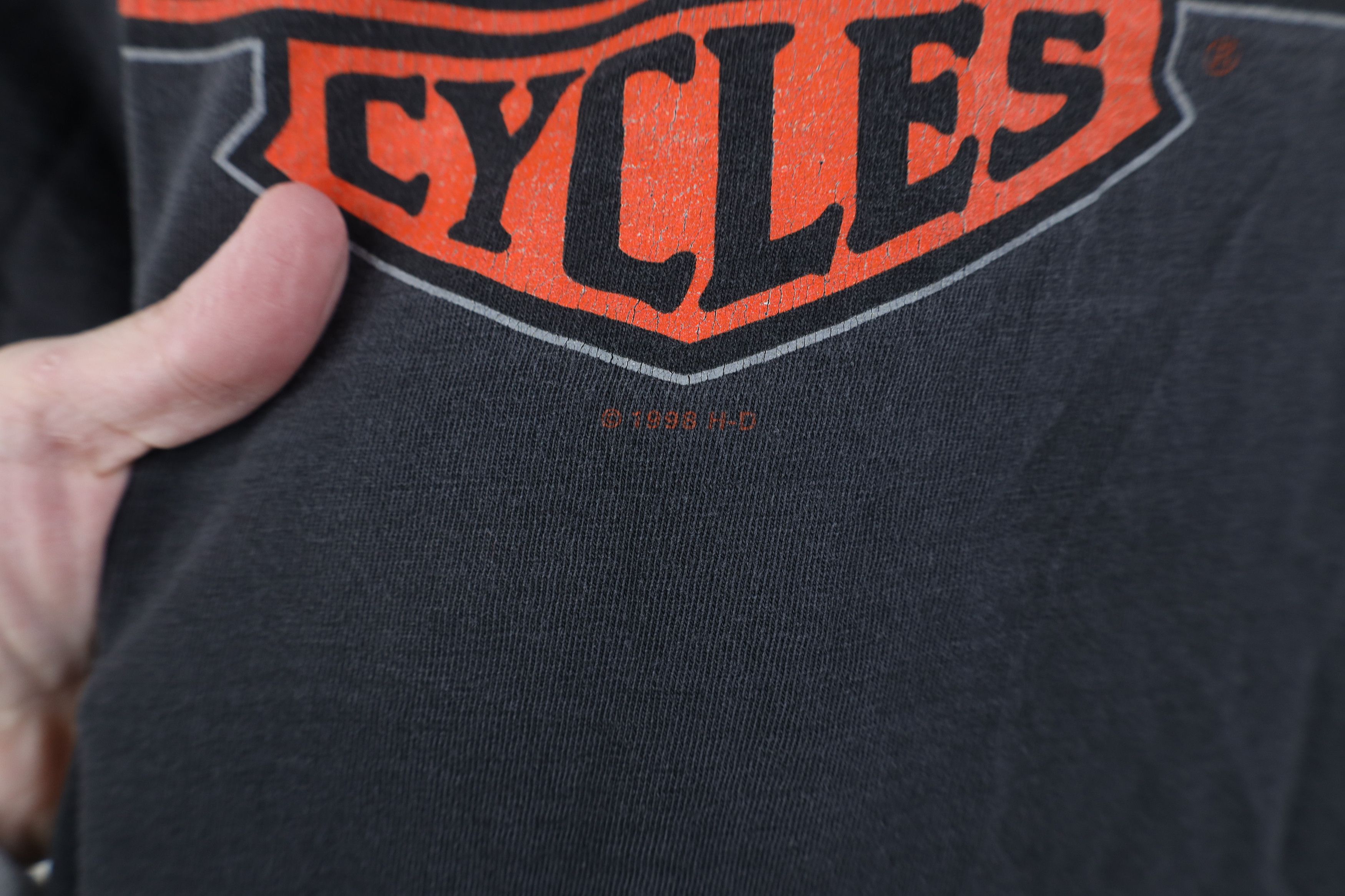 Harley Davidson Vintage 90s Harley Davidson Spell Big Logo T-Shirt Black USA Size US XXL / EU 58 / 5 - 5 Thumbnail