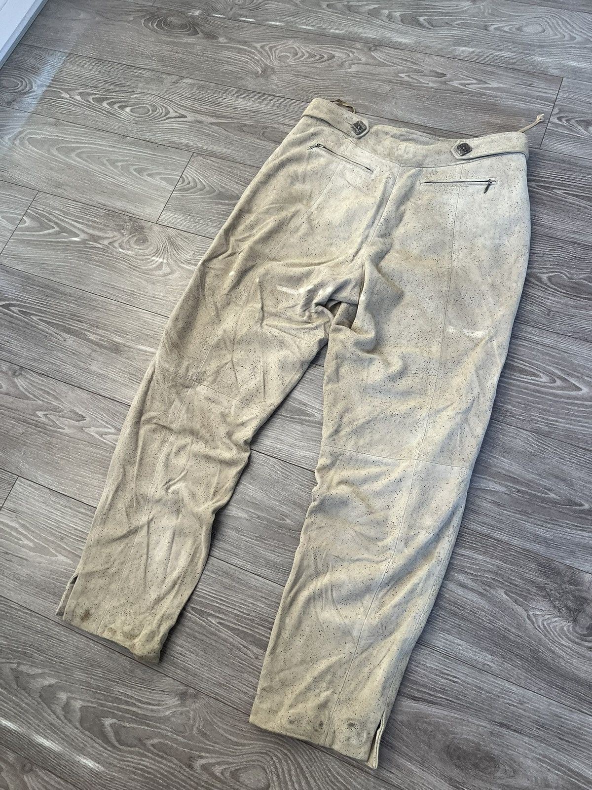 Leather ‼️Hand Made Leather Riding Casual Made in Italy Ykk Pants‼️ Size US 34 / EU 50 - 22 Thumbnail