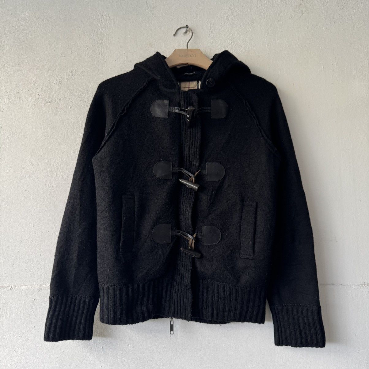 Burberry Burberry Knit Wool Hooded Duffle Coat Size US S / EU 44-46 / 1 - 2 Thumbnail