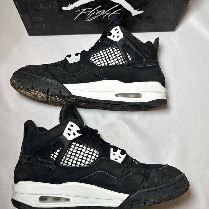 Jordan Brand × Nike Size 7 Nike Air Jordan 4 Retro GS White Thunder Men's Shoes Size US 7 / EU 40 - 3 Thumbnail