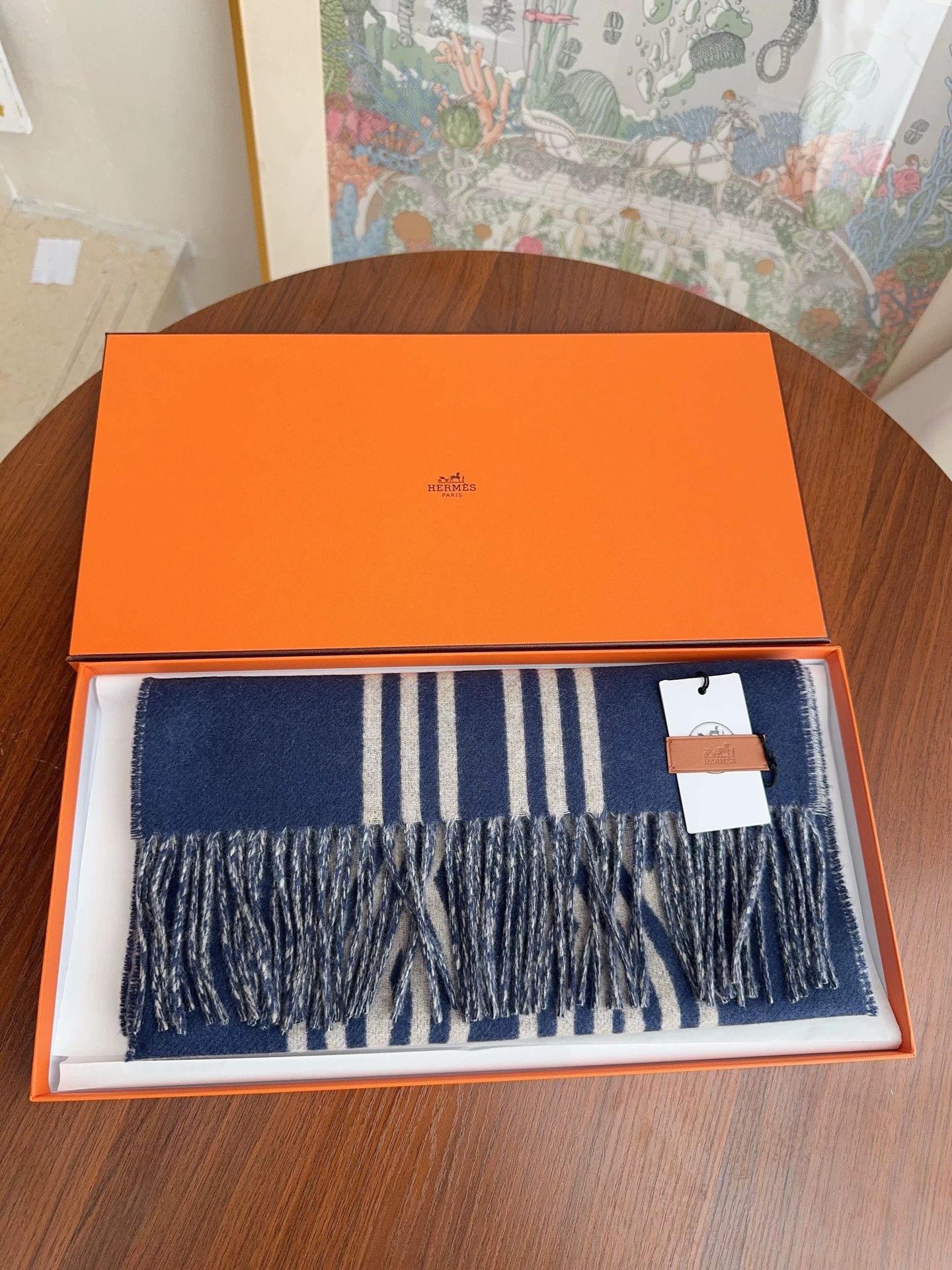 Hermes Hermes Petit Casaque 100% Cashmere Sailor Knot Scarf 30x160 Size ONE SIZE - 1 Thumbnail