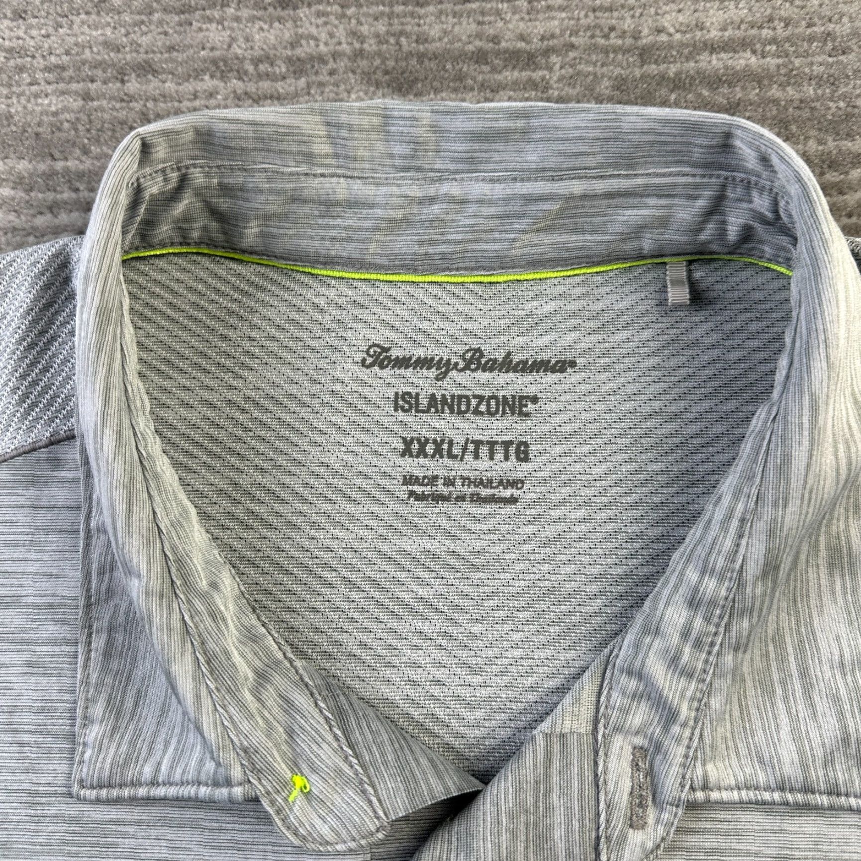 Tommy Bahama Tommy Bahama Polo Shirt Mens 3XL Gray Islandzone Performance Size US XXL / EU 58 / 5 - 5 Thumbnail