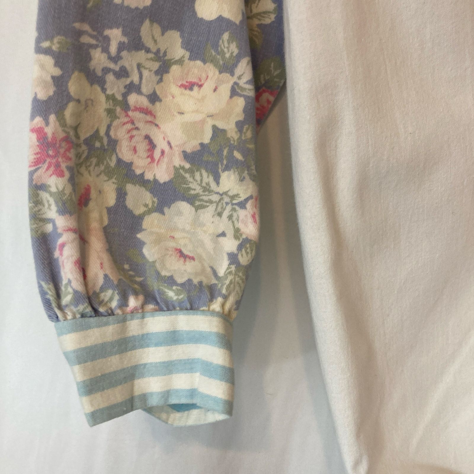 Other Vintage 90’s Fritzi California Retro White Blue Button Shirt Size M / US 6-8 / IT 42-44 - 7 Thumbnail