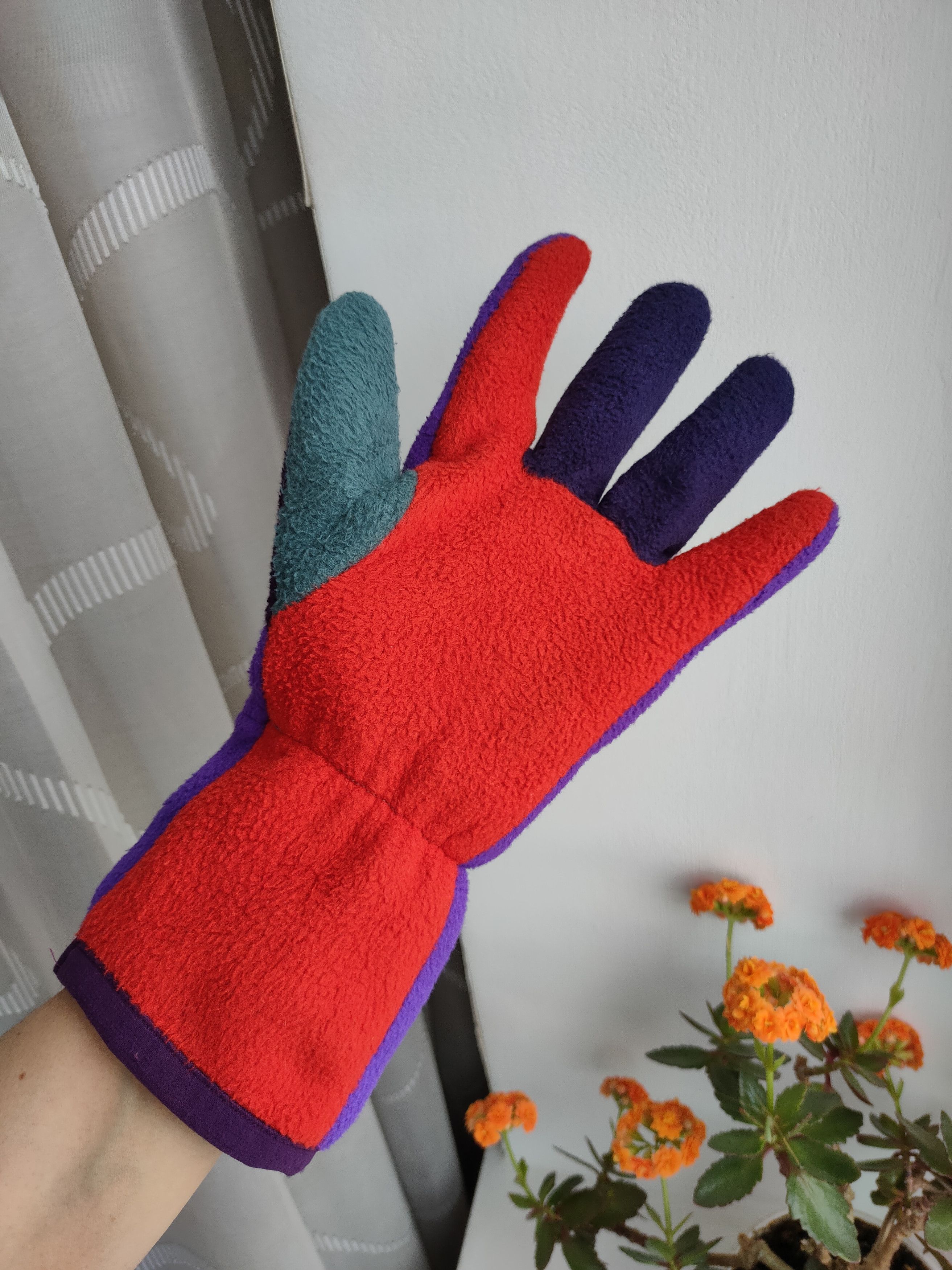 Polartec Vintage Polartec series zoo ultra rare 90s fleece gloves Size ONE SIZE - 5 Thumbnail