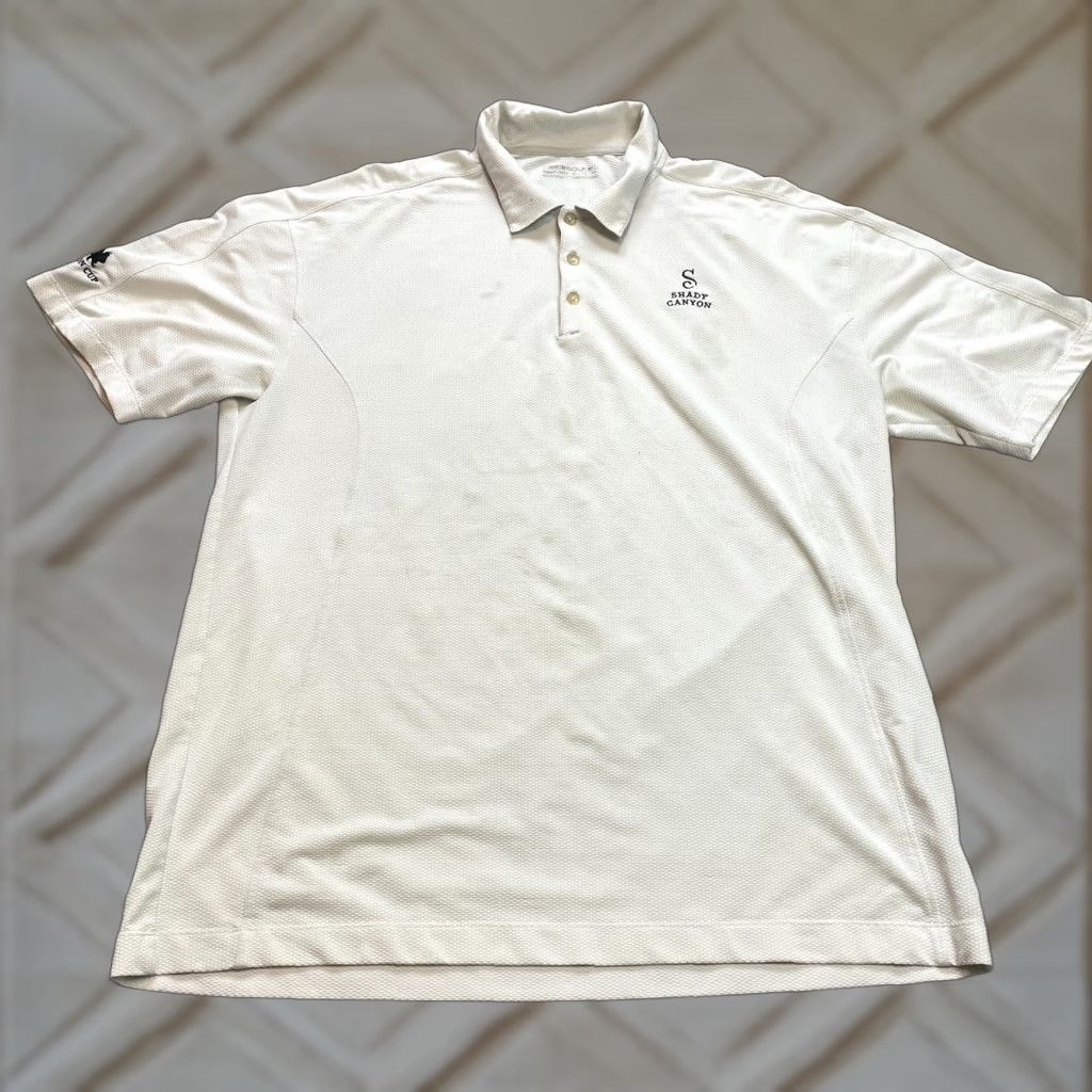 Nike Nike Golf Polo Shirt Mens XL White Textured Collared Shady Canyon Logo Short Sleeve Breathable Lightweight Action Sports Golf Fashion Shirt Size US XL / EU 56 / 4 - 1 Thumbnail