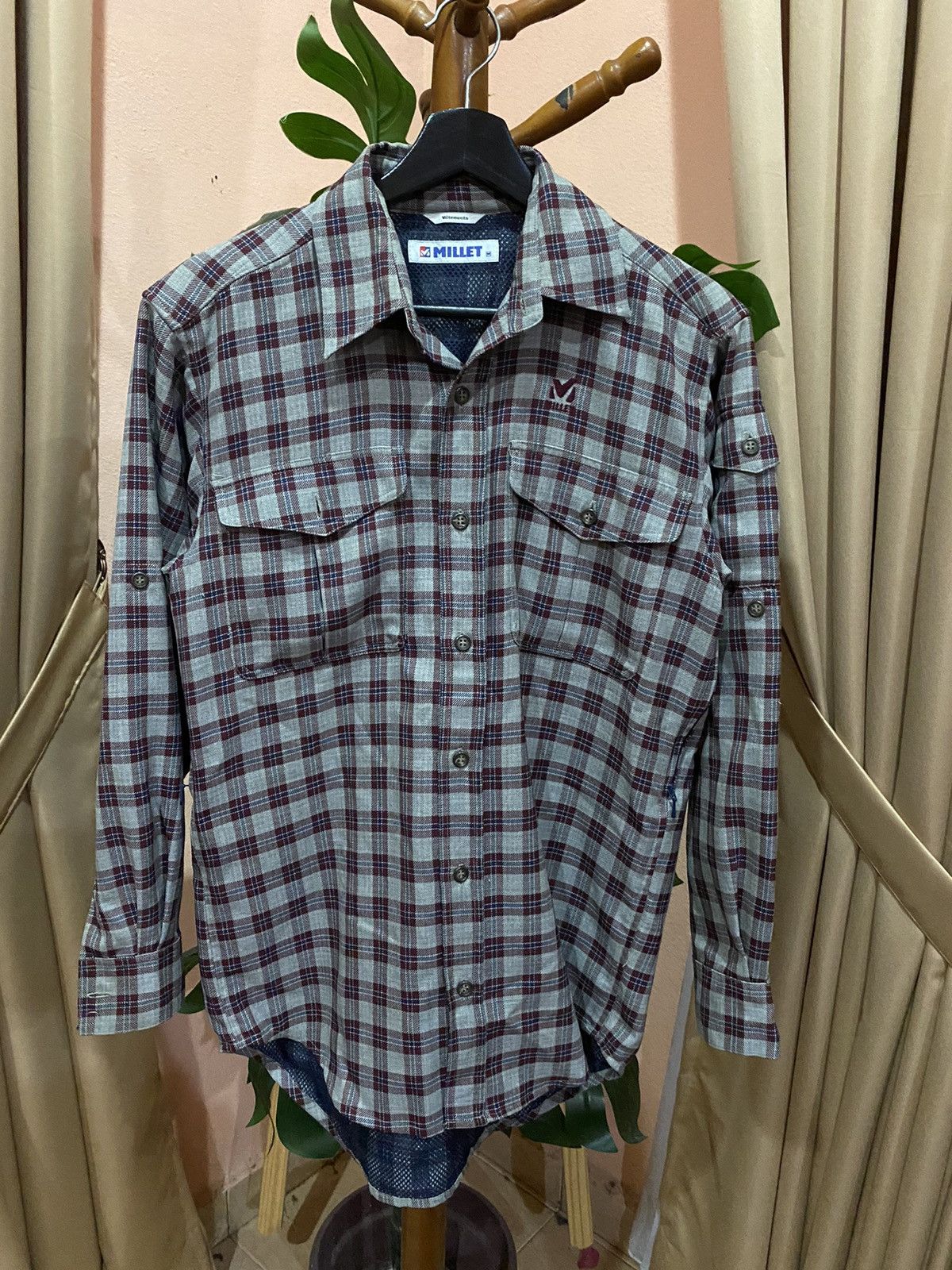 Vintage Vintage Millet Plaid Outdoor Shirt Breathable Lightweight Size US M / EU 48-50 / 2 - 1 Thumbnail
