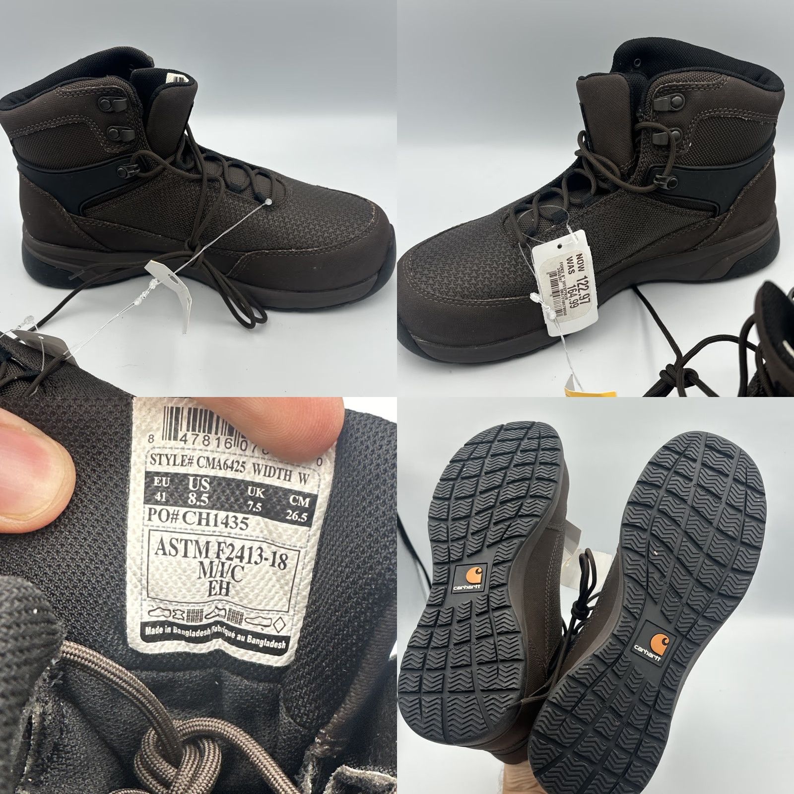 Carhartt VINTAGE Carhartt CMA6425 Force 6" Nano Boots Mens 8.5 W Brown Leather Work Boot Cowboy USA 90s Mens Basketball? Size US 8 / EU 41 - 8 Thumbnail
