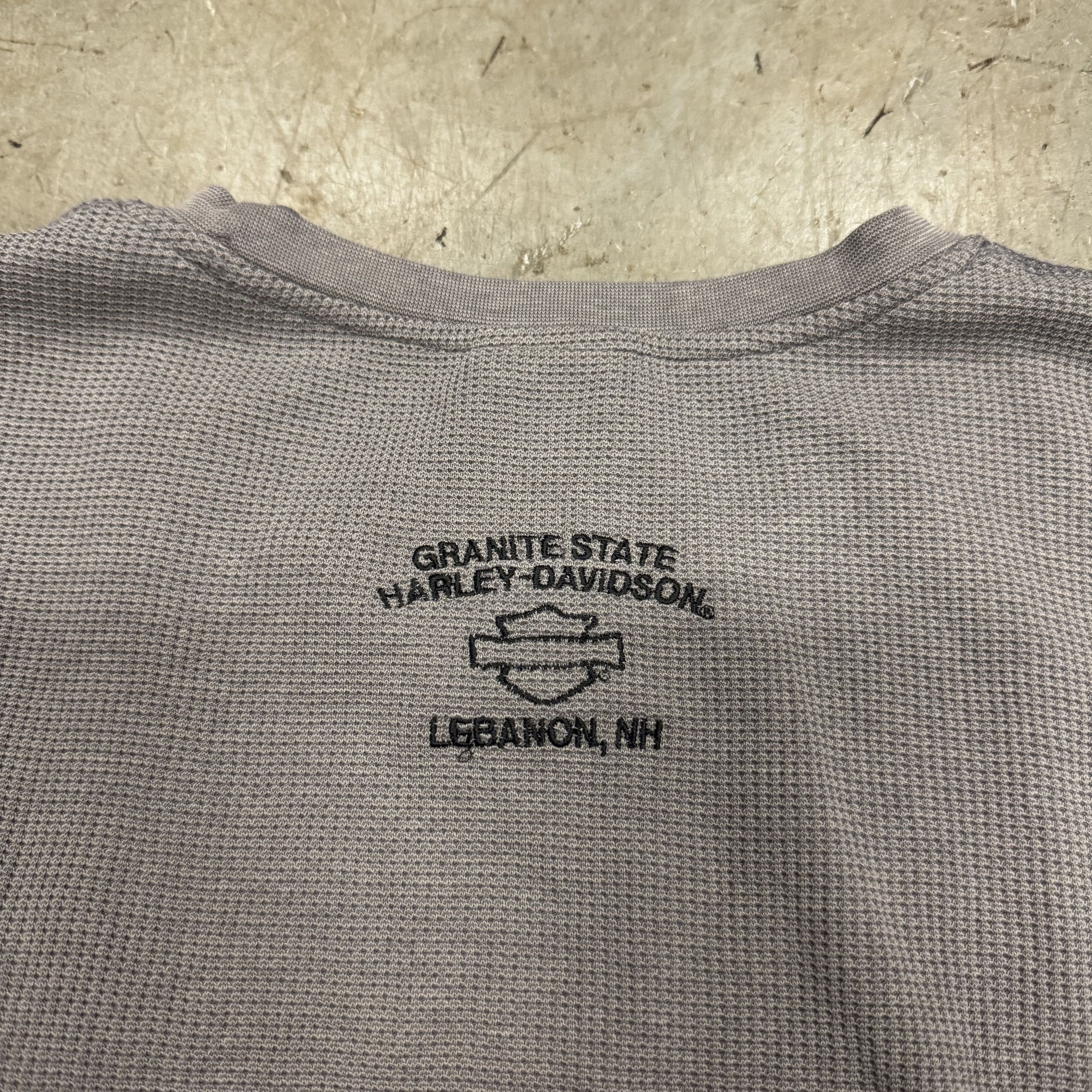 Harley Davidson VTG Y2K Harley Davidson Waffle Knit Long Sleeve T Shirt Size US XXL / EU 58 / 5 - 4 Thumbnail
