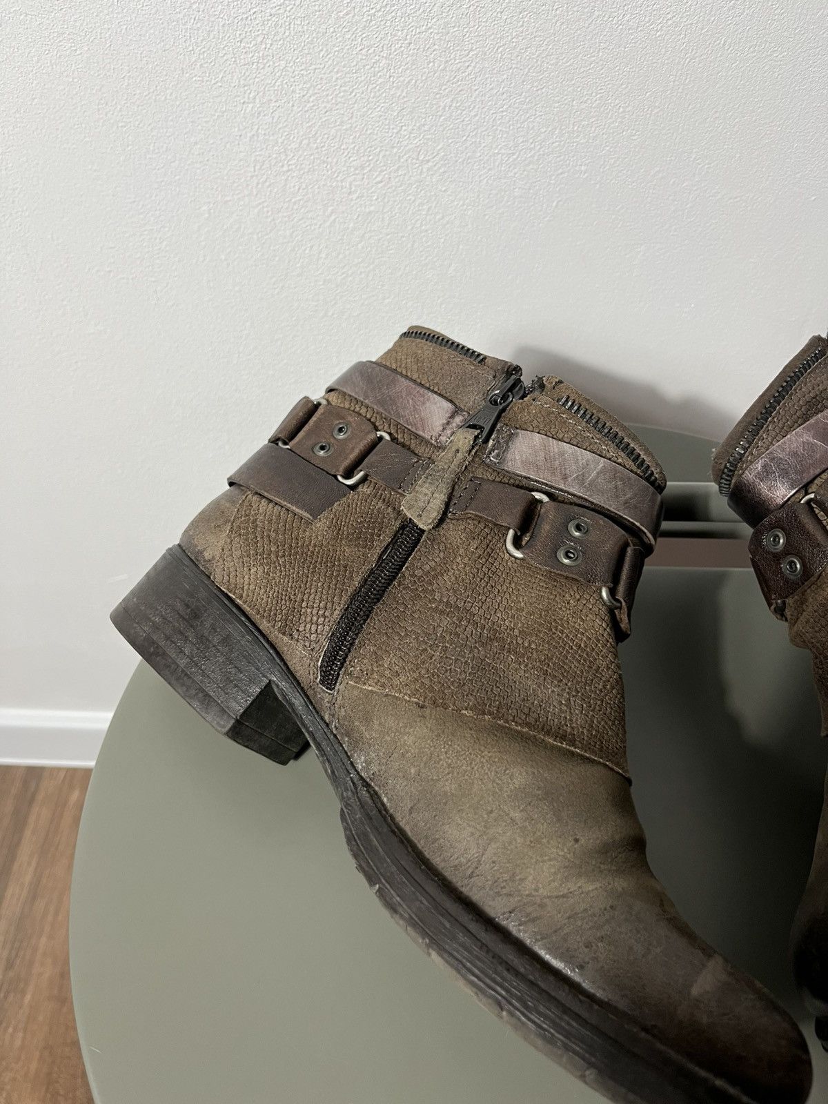 Vintage Avant-Garde Distressed Boots Size 39 – Grunge Military Style Size US 8 / IT 38 - 10 Thumbnail