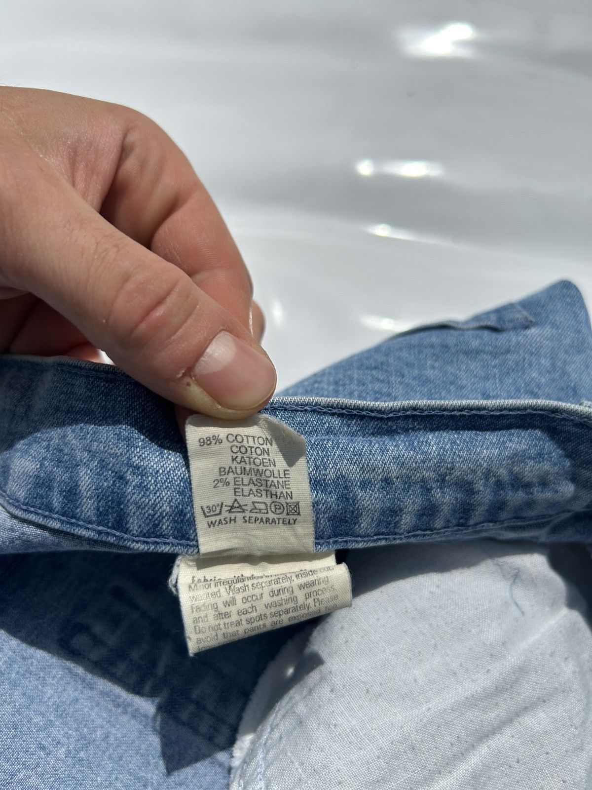 Other Vintage Fade Out Short Denim Jeans Made in Italy Size 46 EU Size US 36 / EU 52 - 8 Thumbnail