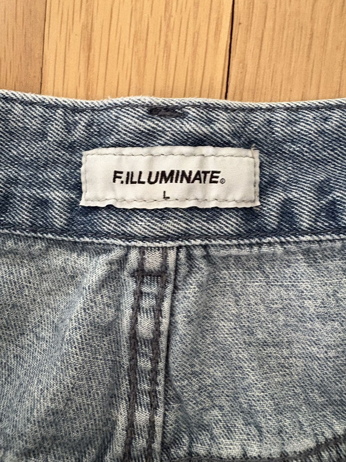Japanese Brand × Vintage Super baggy Illuminate blue jeans Size US 32 / EU 48 - 3 Thumbnail