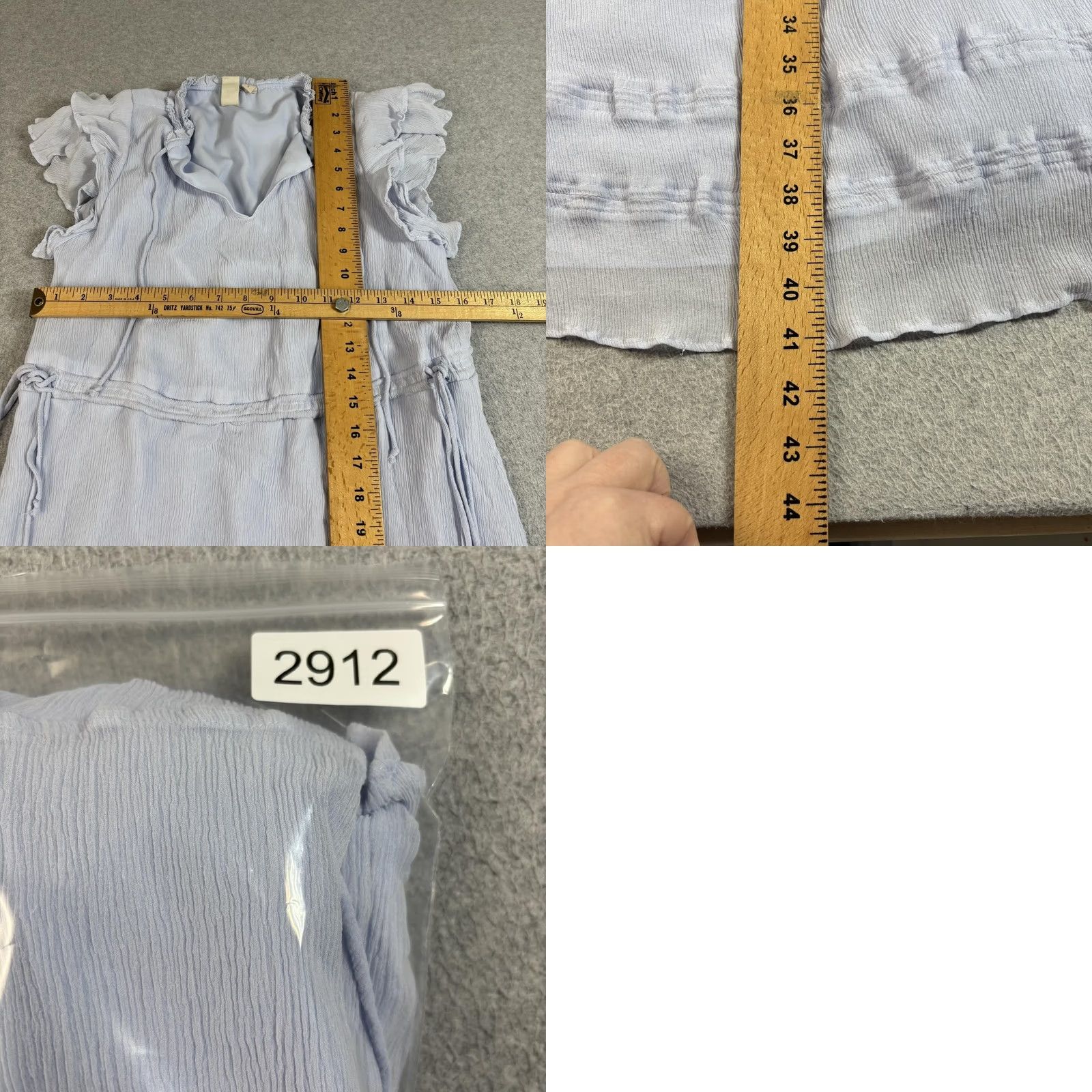 Vintage Dolan Silk Dress Women Small Blue Ruffle Sundress Midi Sheer Coquette Fairy Boho Size S / US 4 / IT 40 - 9 Thumbnail