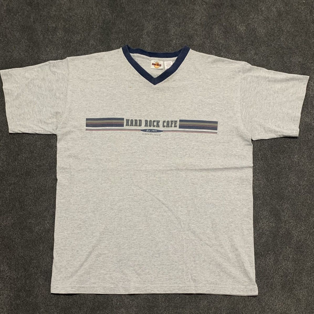 Hard Rock Cafe Vintage Hard Rock Cafe Honolulu V-Neck Ringer T-Shirt Size US M / EU 48-50 / 2 - 1 Thumbnail