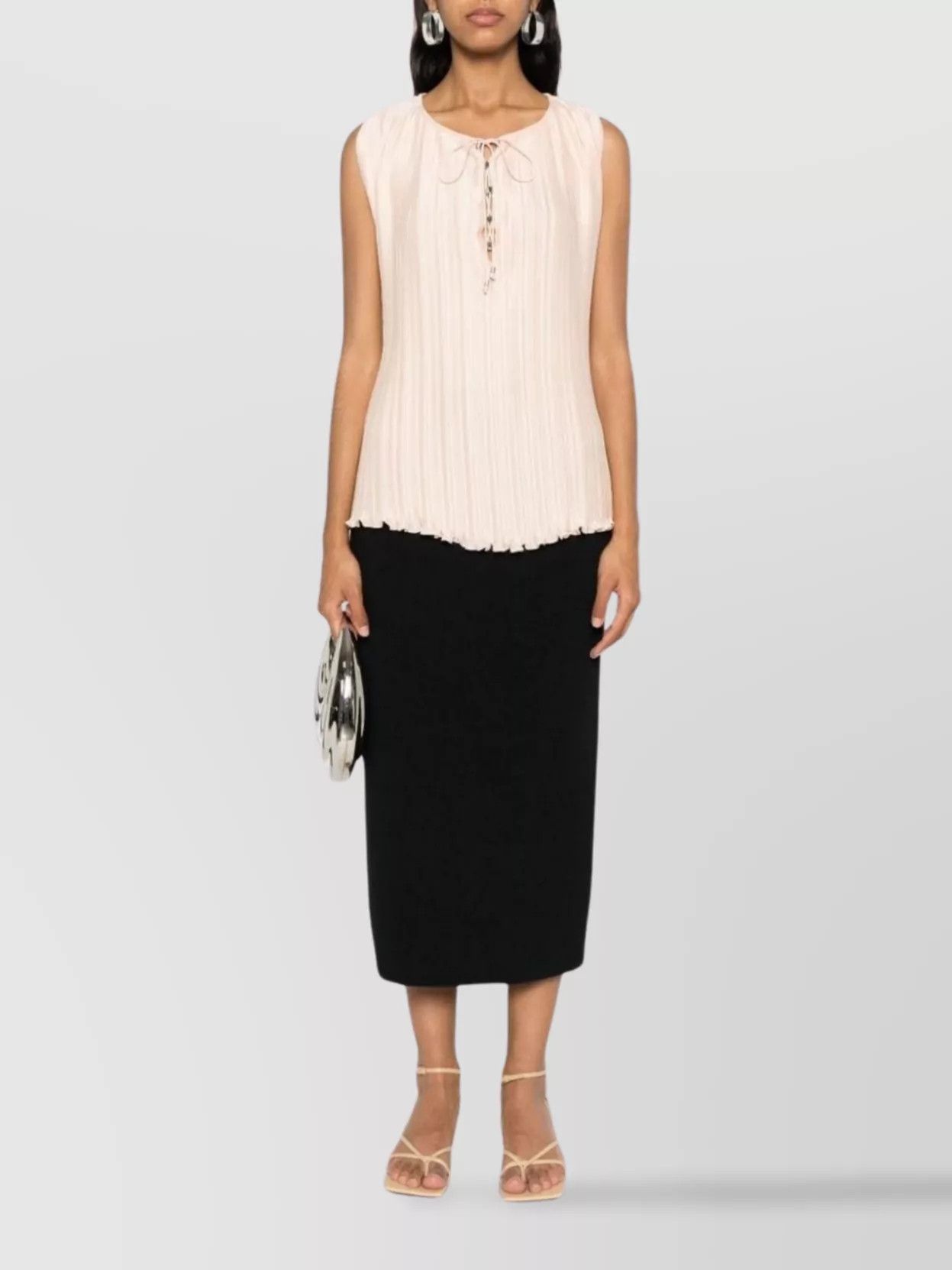 Lanvin o1y0326 Blouse in Apricot Size S / US 4 / IT 40 - 2 Thumbnail