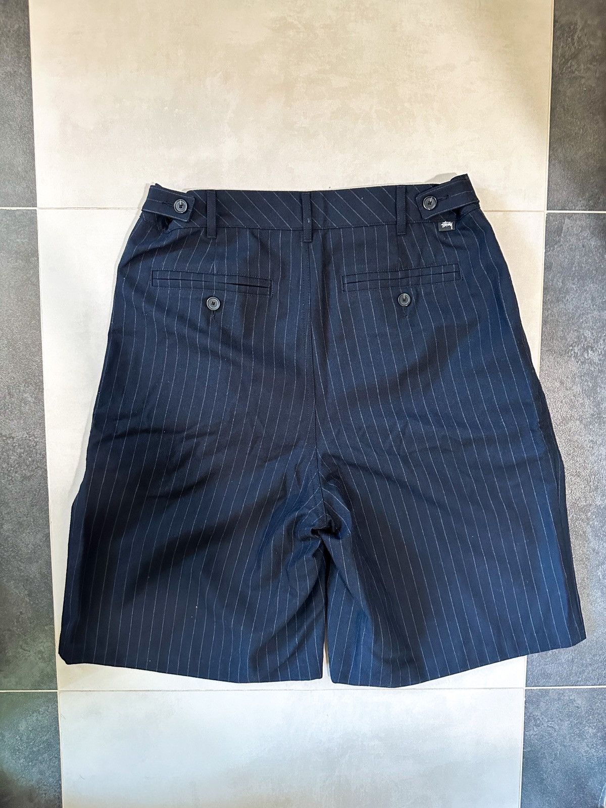 Stussy STUSSY Men's Volume Pleated Stripe Shorts Size US 30 / EU 46 - 3 Thumbnail