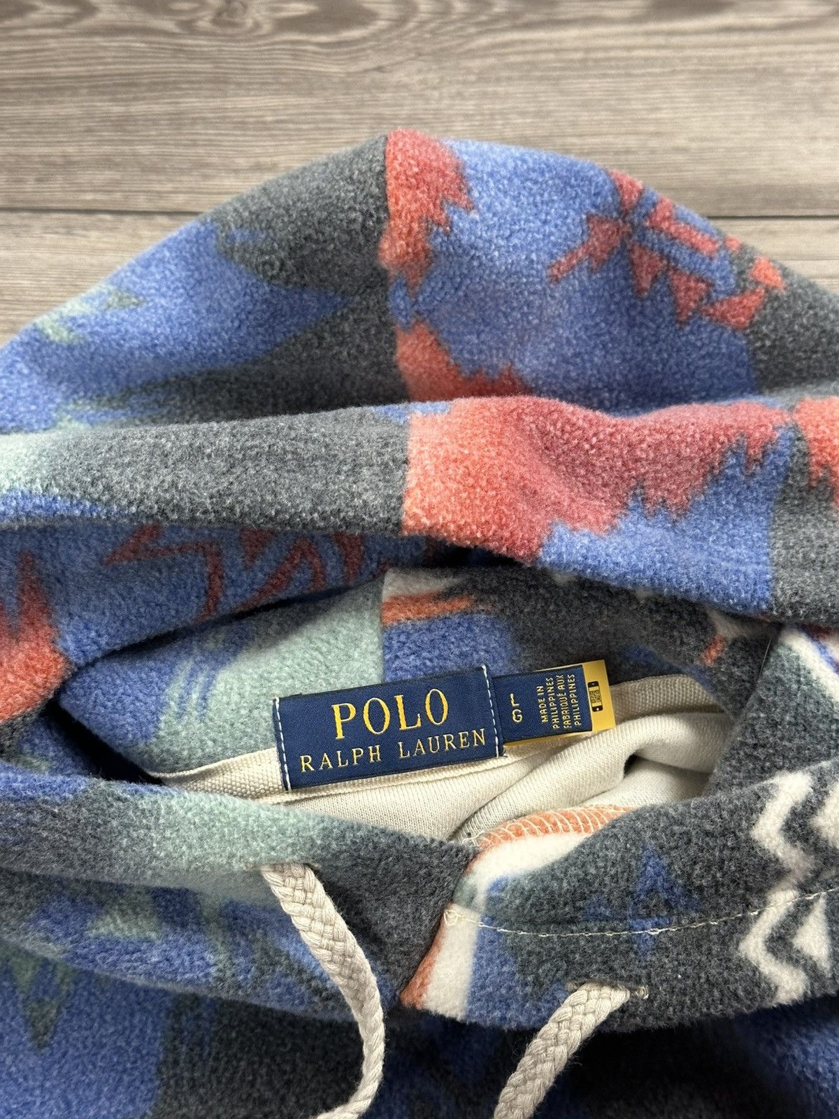 Polo Ralph Lauren Polo Ralph Lauren Aztec Fleece Hoodie Size US L / EU 52-54 / 3 - 3 Thumbnail