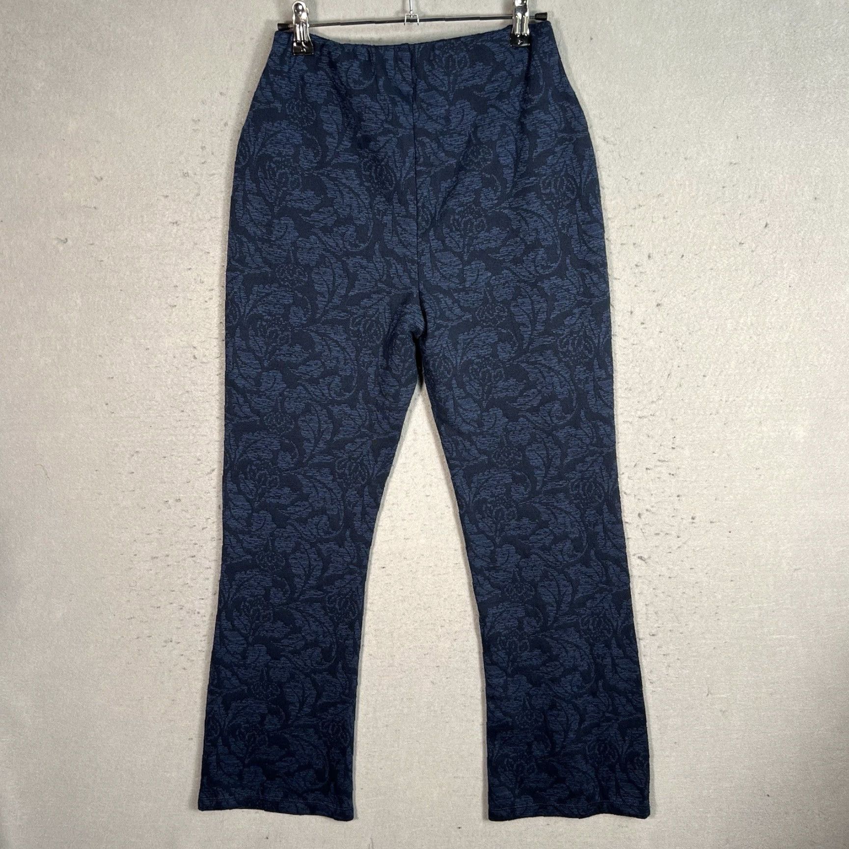 Urban Outfitters VINTAGE Urban Outfitters Floral Flare Leg Pants Womens M Blue Straight Fit Size 32" / US 10 / IT 46 - 2 Thumbnail