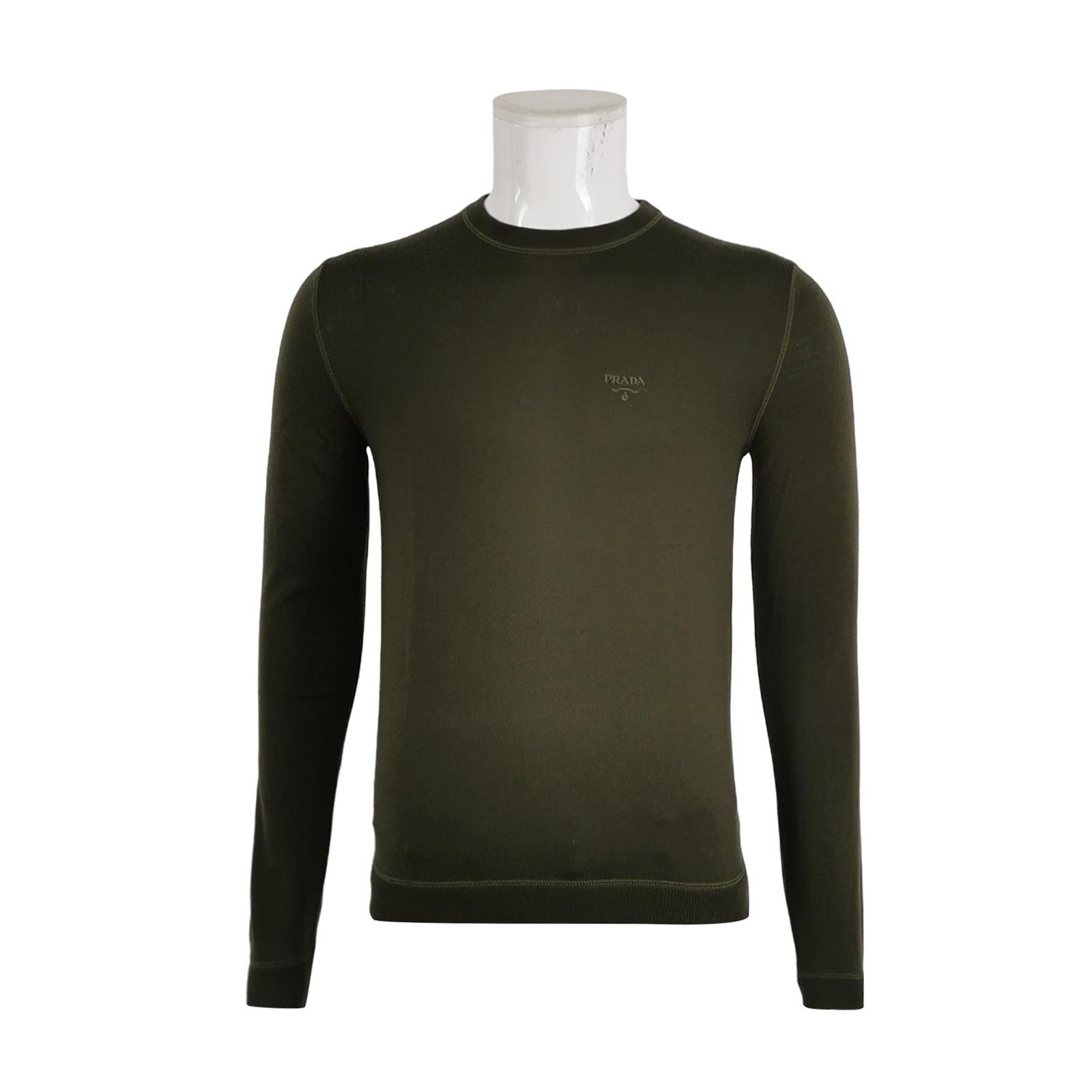 Prada Prada Wool Blend Logo Crew Neck Sweater Size US S / EU 44-46 / 1 - 1 Thumbnail