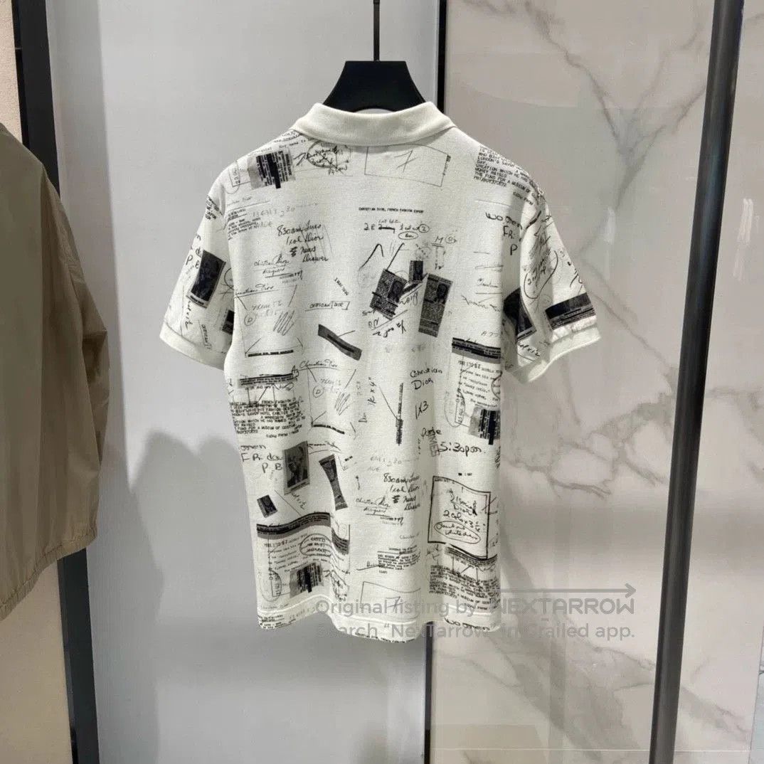 Dior Dior Men's White Slim Short Sleeve Polo. Size US S / EU 44-46 / 1 - 2 Thumbnail