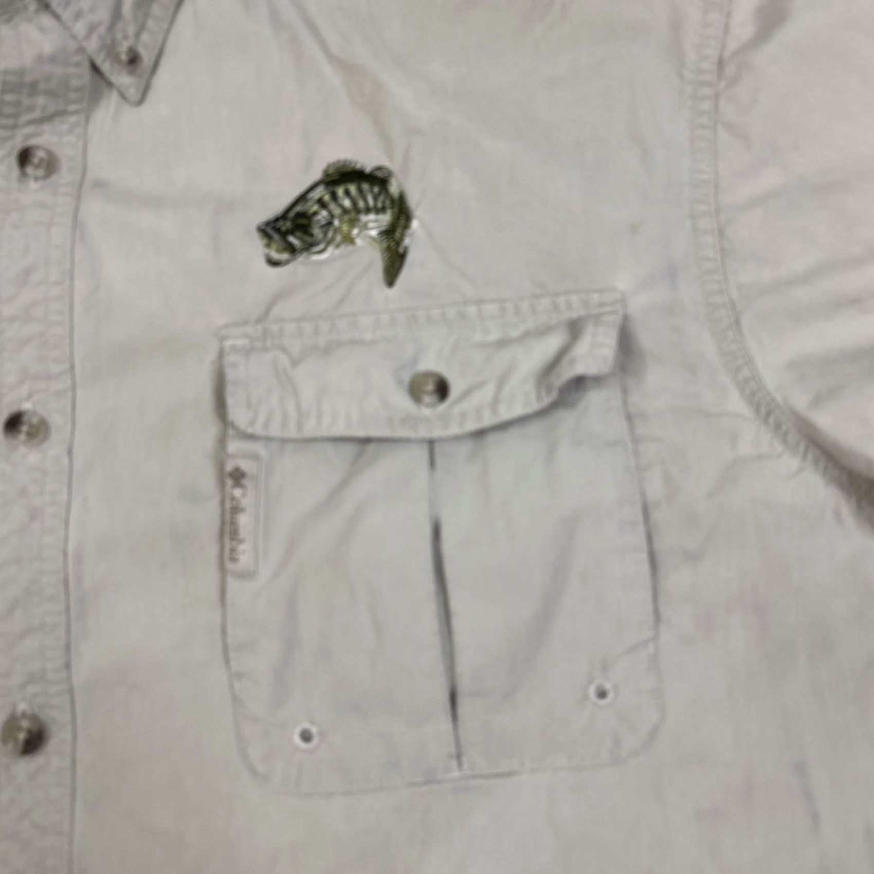Vintage Columbia Button Down Men’s 2XL Beige PFG Walleye Fishing Short Sleeve Khaki Vent Shirt Mens 2XL Beige Walleye Fishing Columbia Button-Down Shirt Size US 39 - 2 Thumbnail