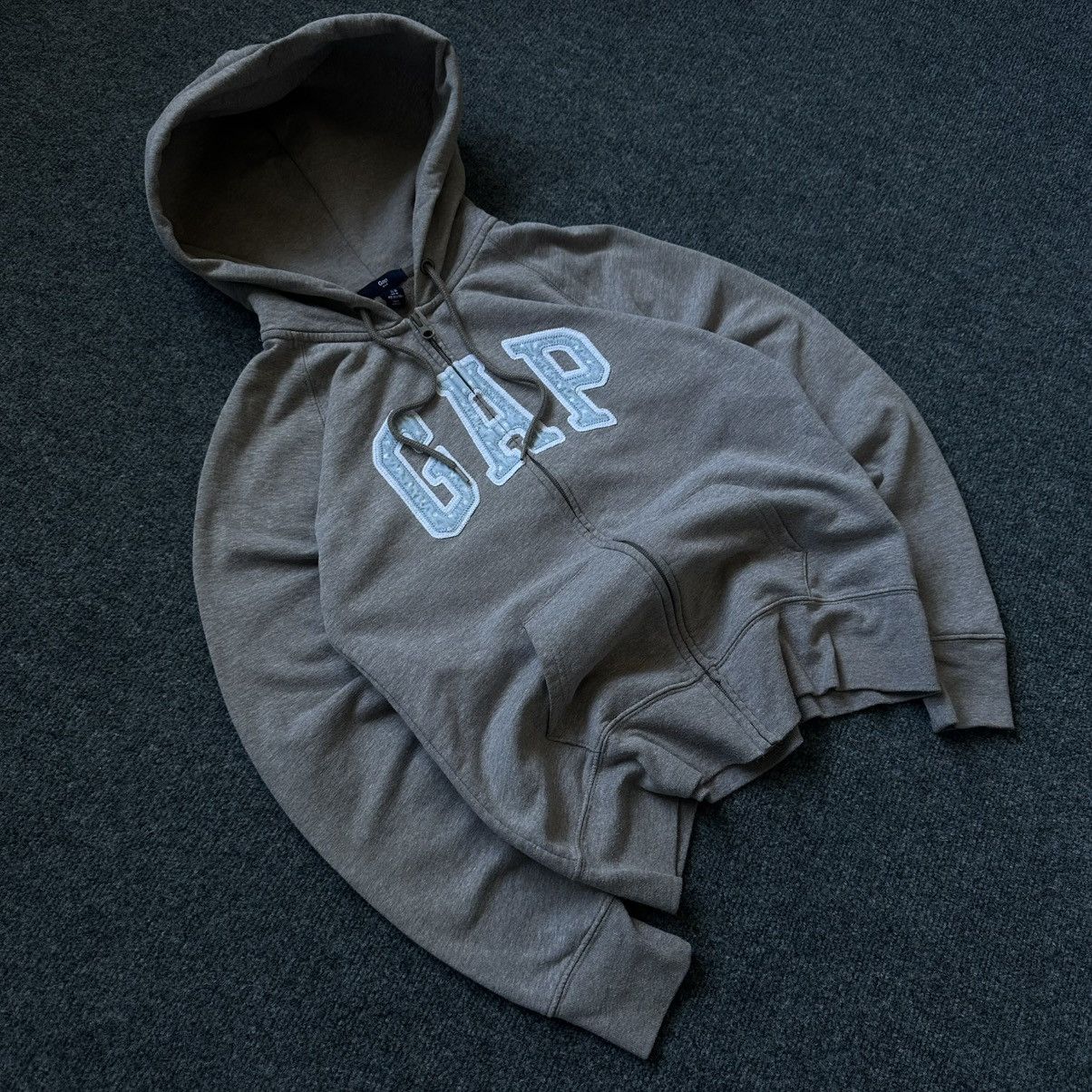 Gap VTG Women’s Gap Zip Hoodie Brown Size M Grunge Avant-garde Size M / US 6-8 / IT 42-44 - 2 Thumbnail