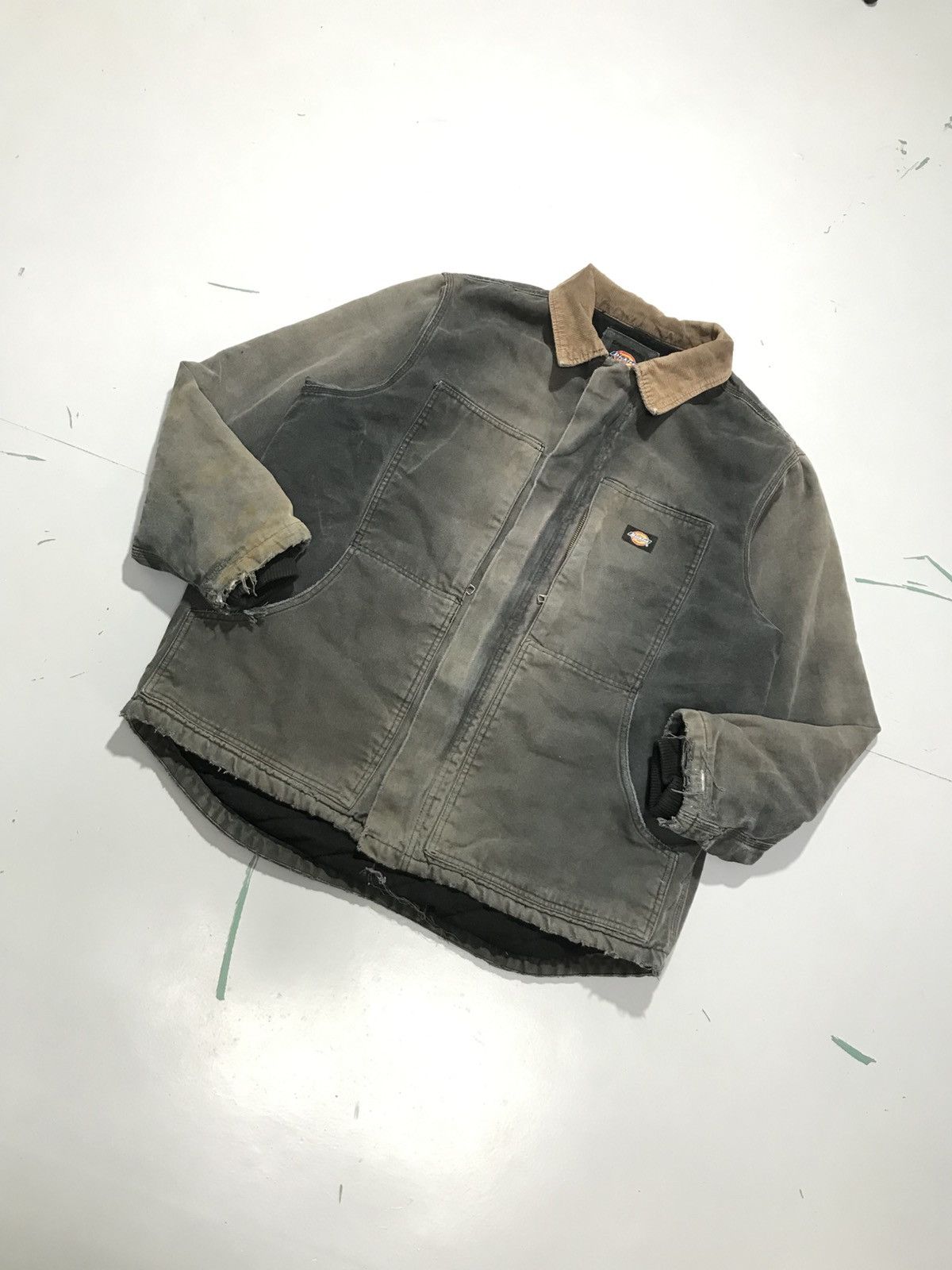 Dickies Vintage dickies damaged sun fade denim jacket Size US L / EU 52-54 / 3 - 3 Thumbnail