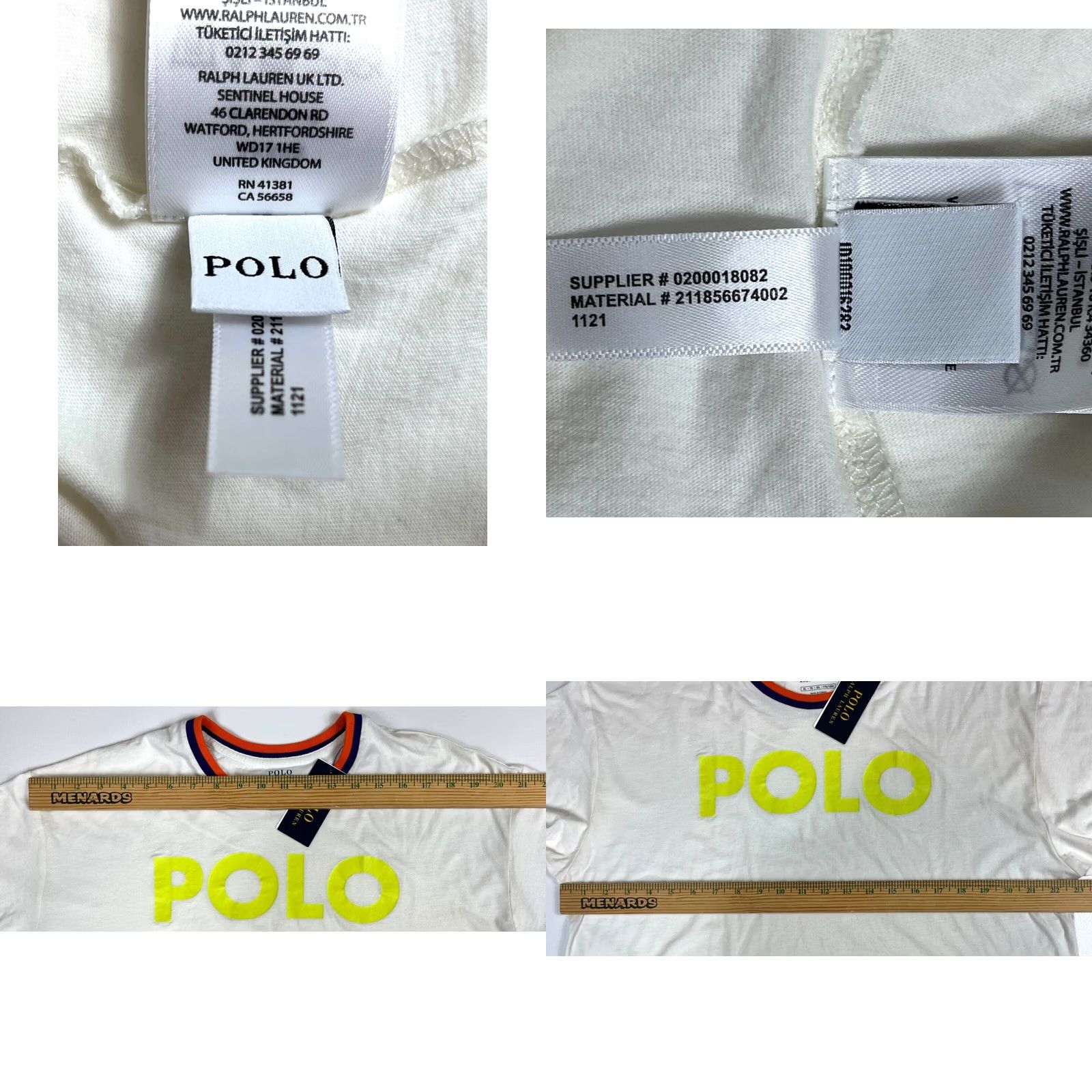 Polo Ralph Lauren NWT Women's Polo Ralph Lauren Cropped T-Shirt Spell Out Sz XL Size XL / US 12-14 / IT 48-50 - 9 Thumbnail