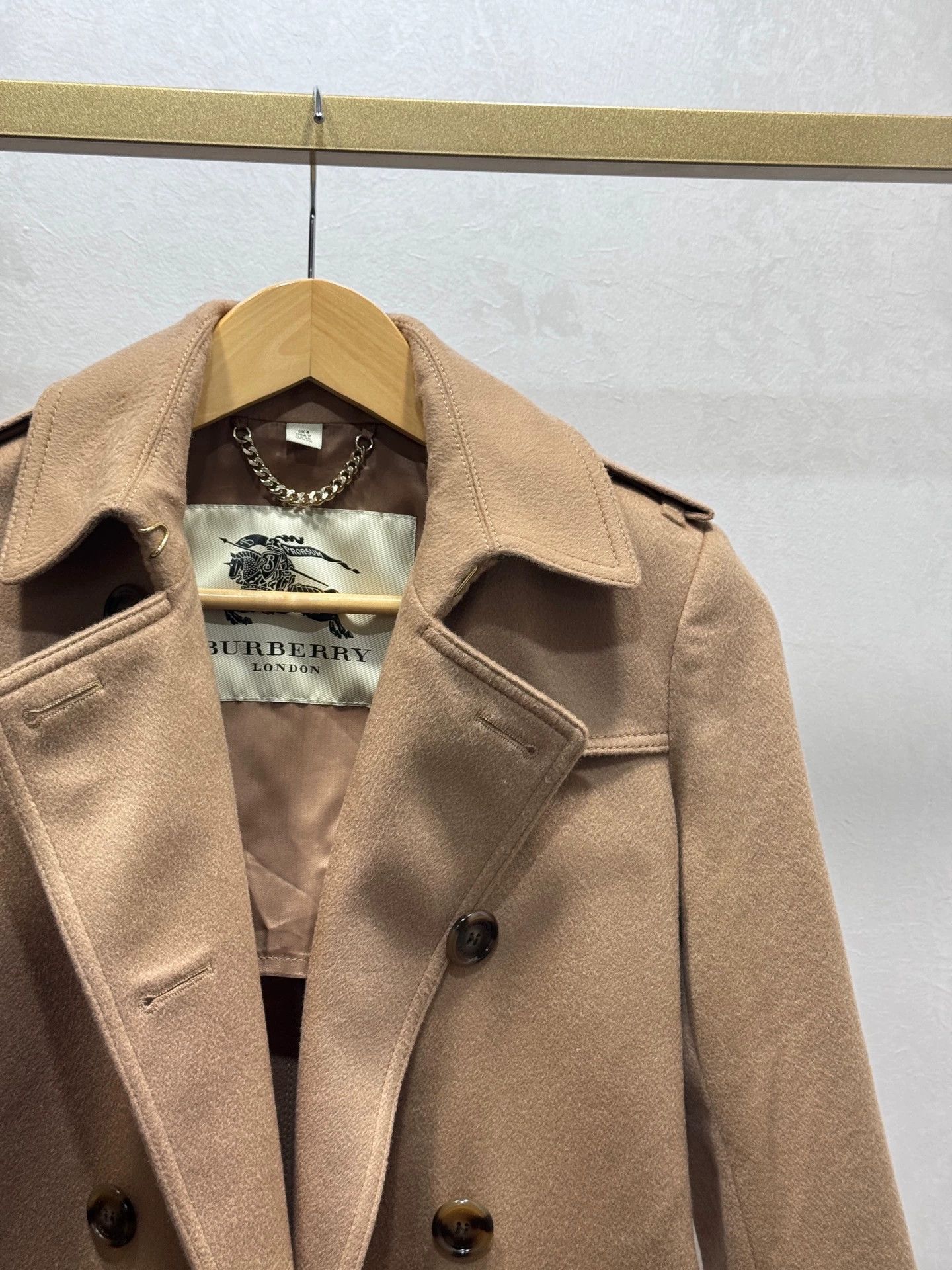 Burberry 99 New Burberry Khaki Trench Coat UK4 Cashmere Size XS / US 0-2 / IT 36-38 - 3 Thumbnail