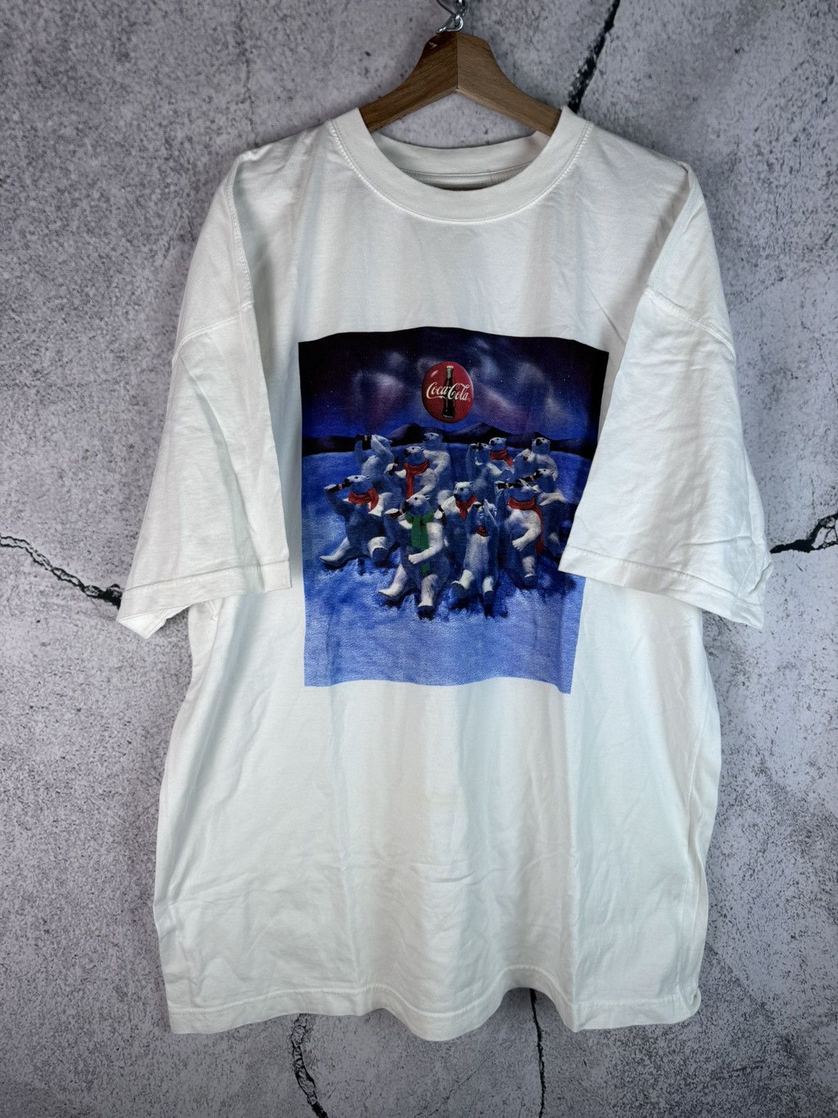 Coca Cola Vintage 1994 Coca-Cola Cool Polar Bear T-Shirt Size US XL / EU 56 / 4 - 1 Thumbnail
