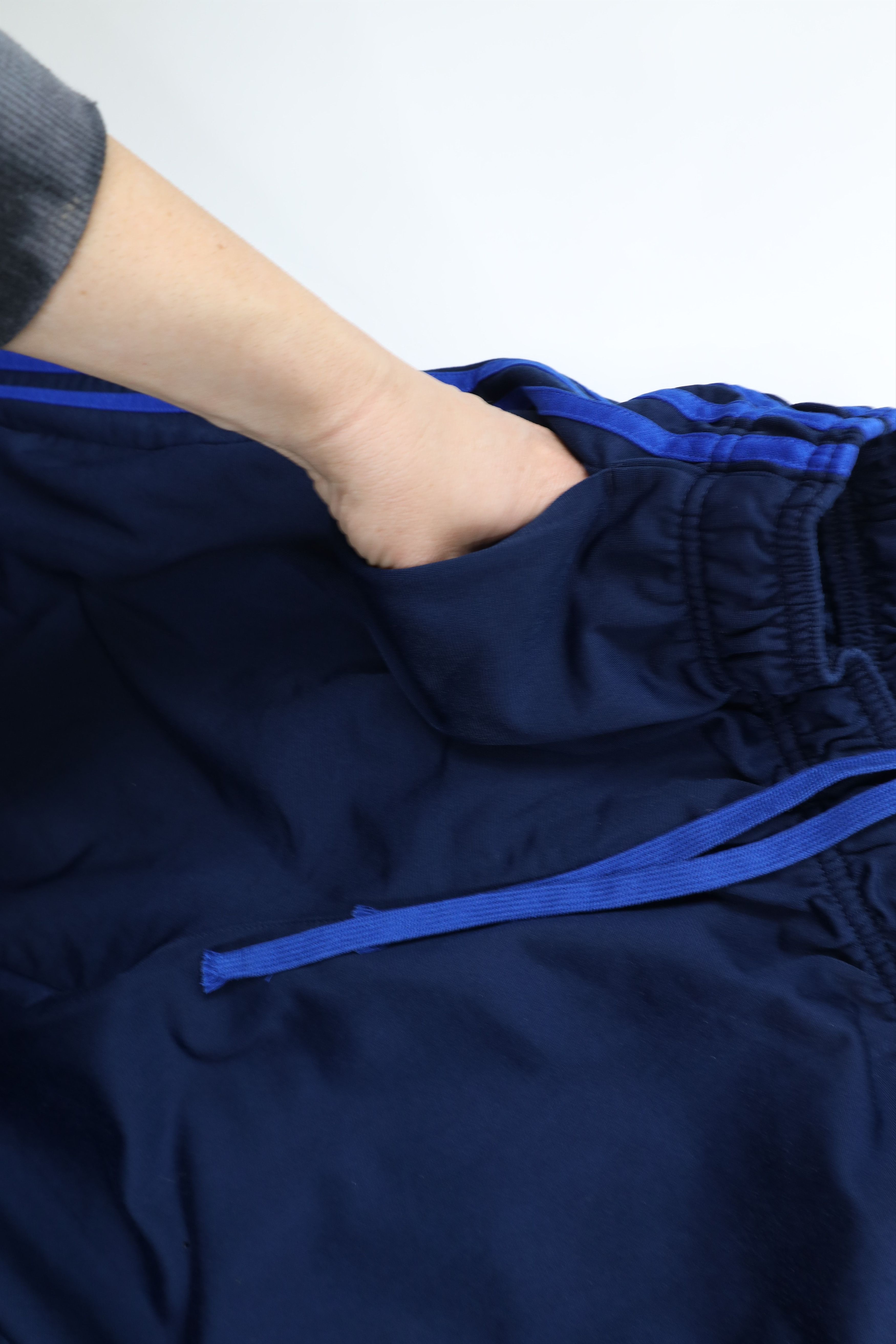 Adidas × Vintage Vintage Adidas Spell Striped Wide Leg Sweatpants Pants Blue Size US 36 / EU 52 - 6 Thumbnail