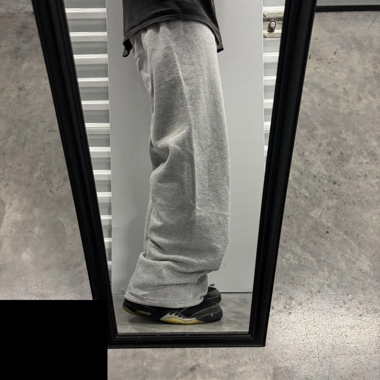 Japanese Brand × Vintage Crazy Vintage Y2K/2000s Baggy Light Grey Skater Sweatpants! Size US 36 / EU 52 - 1 Thumbnail