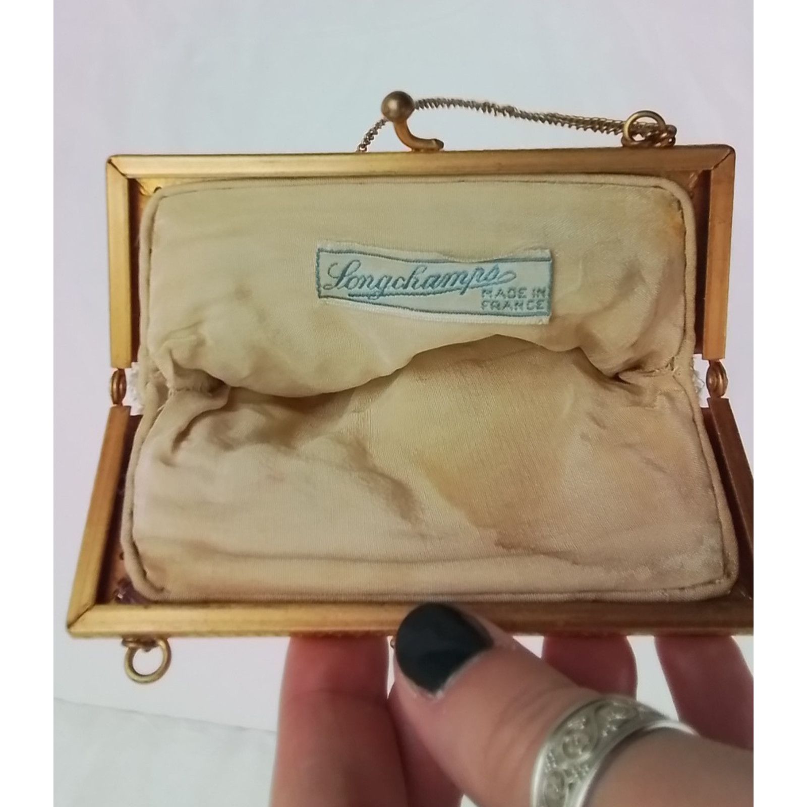 Longchamp Longchamps Beaded Purse/Handbag White and Gold Antique 1920s Size ONE SIZE - 10 Thumbnail