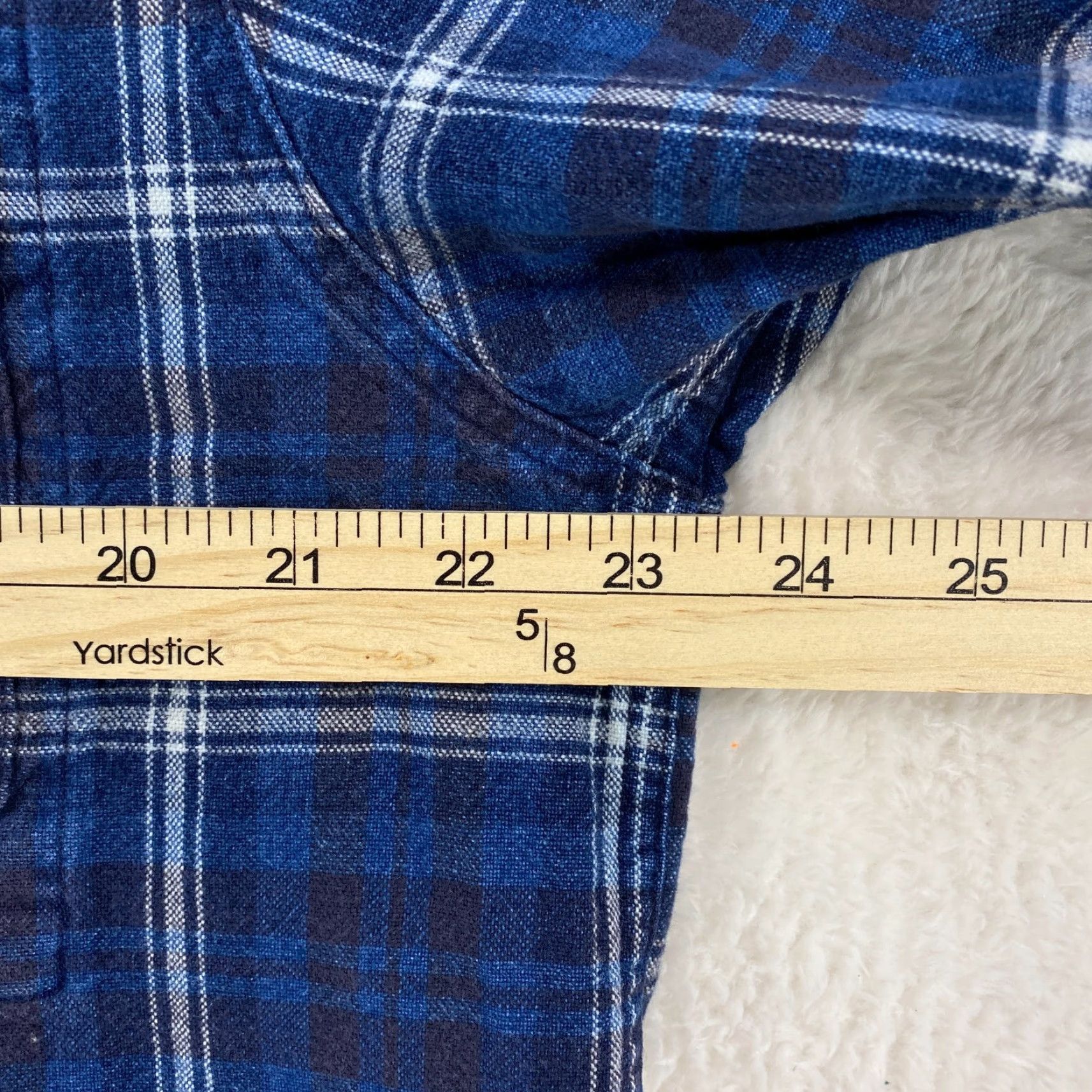 Orvis Orvis Long Sleeve Button-Up Denim Blue Plaid Shirt Mens Size Large 100% Cotton Size US L / EU 52-54 / 3 - 7 Thumbnail