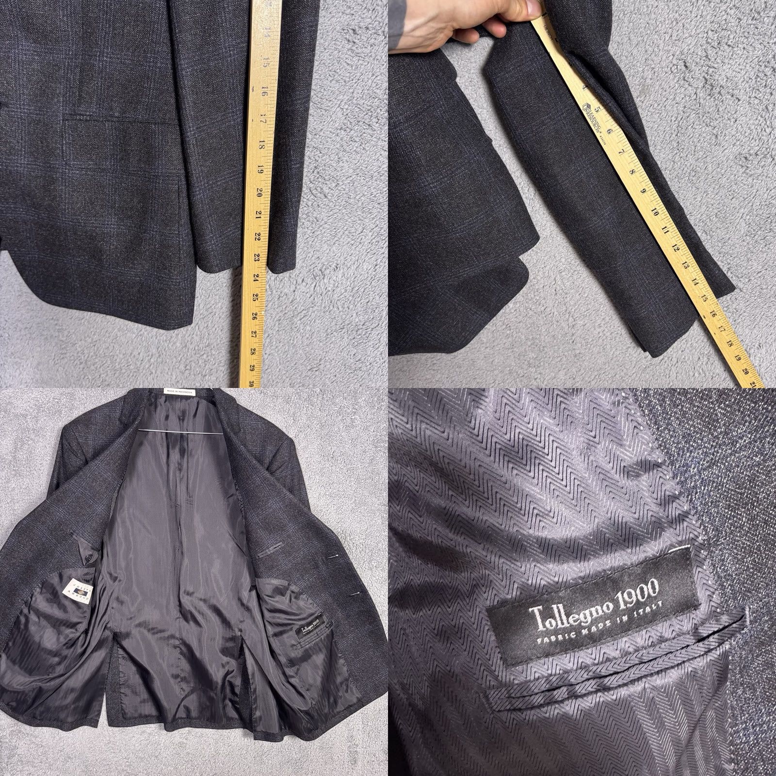 Joseph Abboud Joseph Abboud Blazer Men 38S Sport Tollegno 1900 Italy Wool Heritage Windowpane Size 38R - 8 Thumbnail