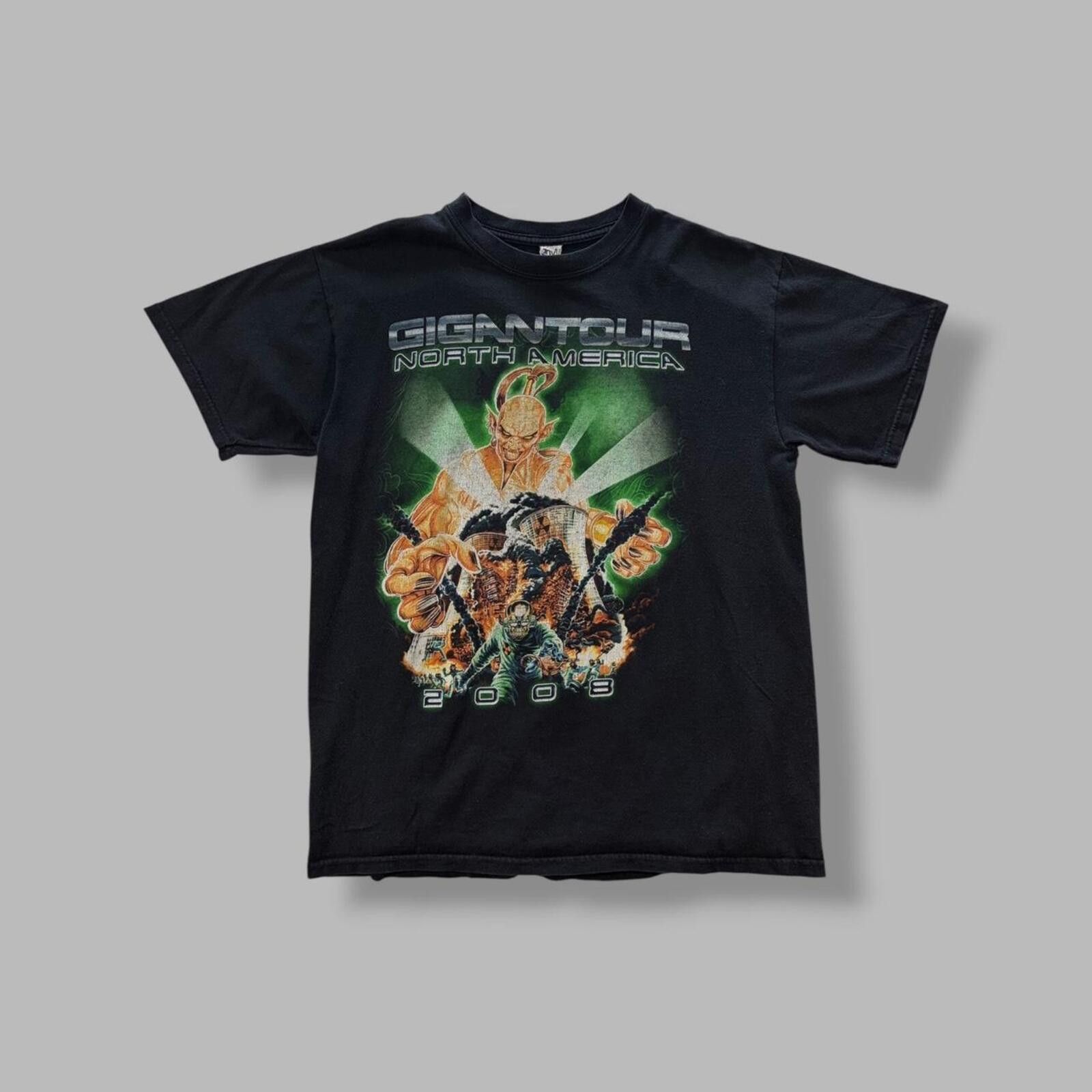 Vintage 2008 Gigantour Metal Tour Tee Size US L / EU 52-54 / 3 - 1 Thumbnail