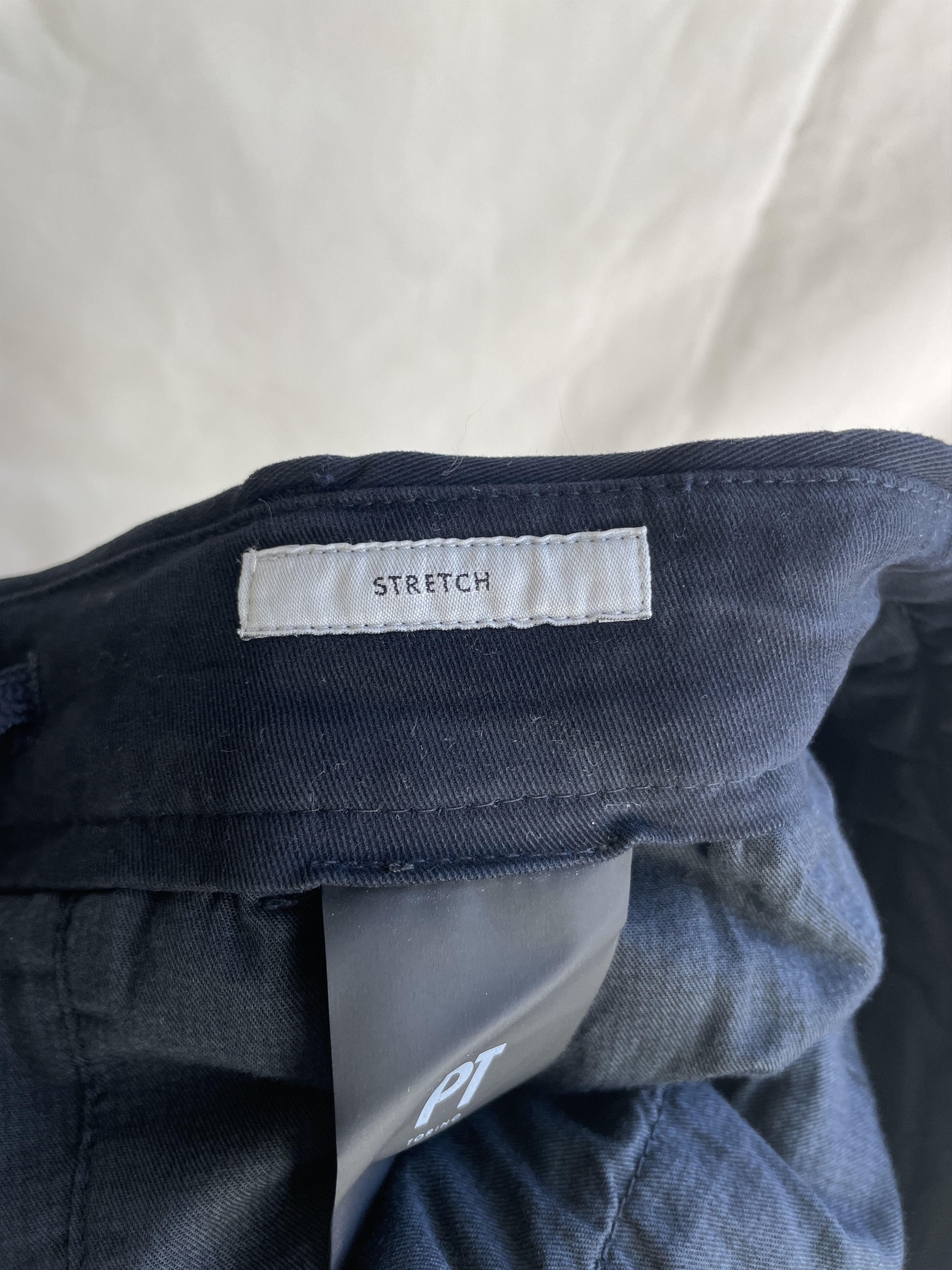 PT Torino PT Torino Navy Slim Drawstring Stretch Modal Cotton Trousers Size US 34 / EU 50 - 10 Thumbnail