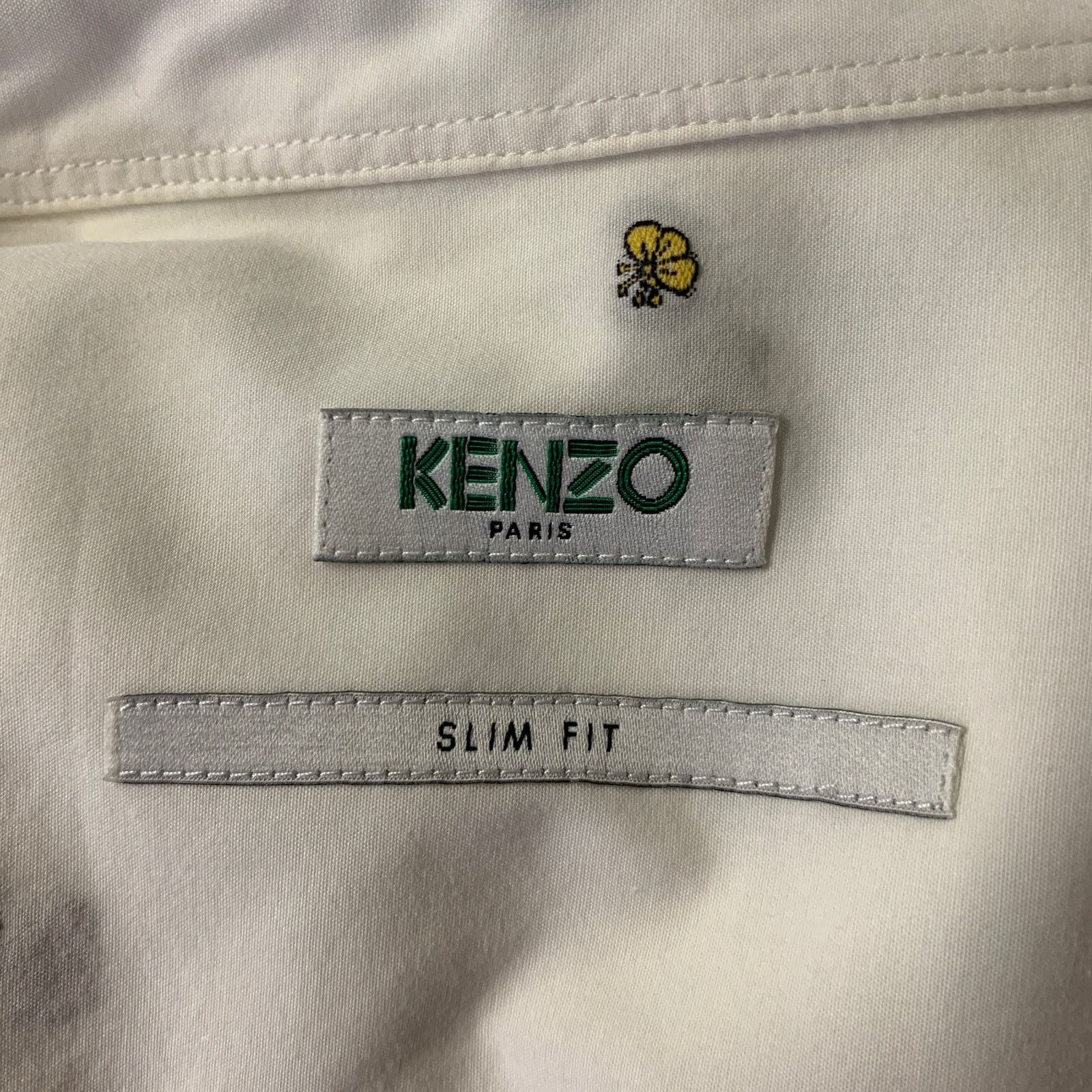 Kenzo KENZO S White Cotton Button Up Long Sleeve Shirt Size US S / EU 44-46 / 1 - 6 Thumbnail